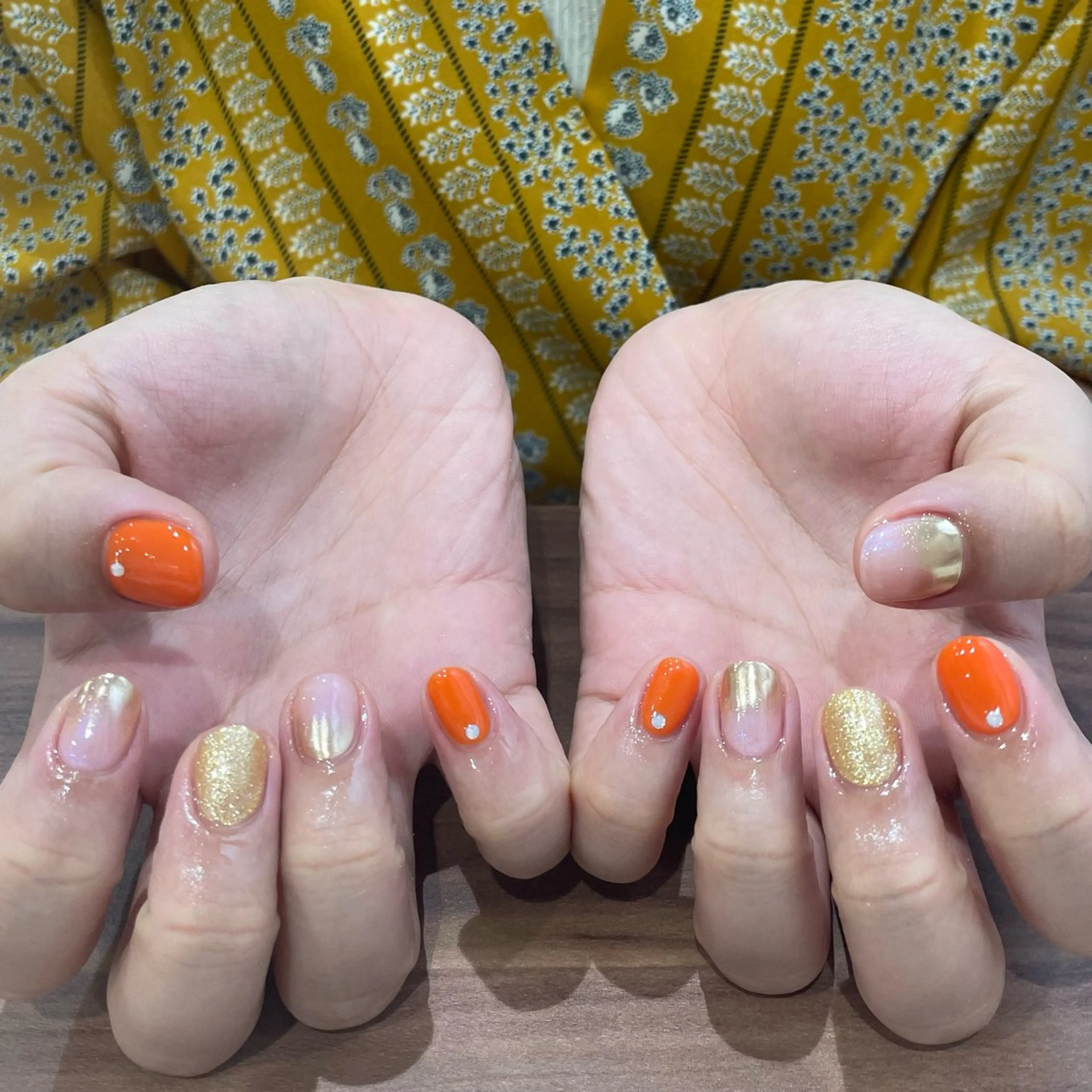 ネイル オレンジ Ricnail☾ ayanoのネイルデザイン