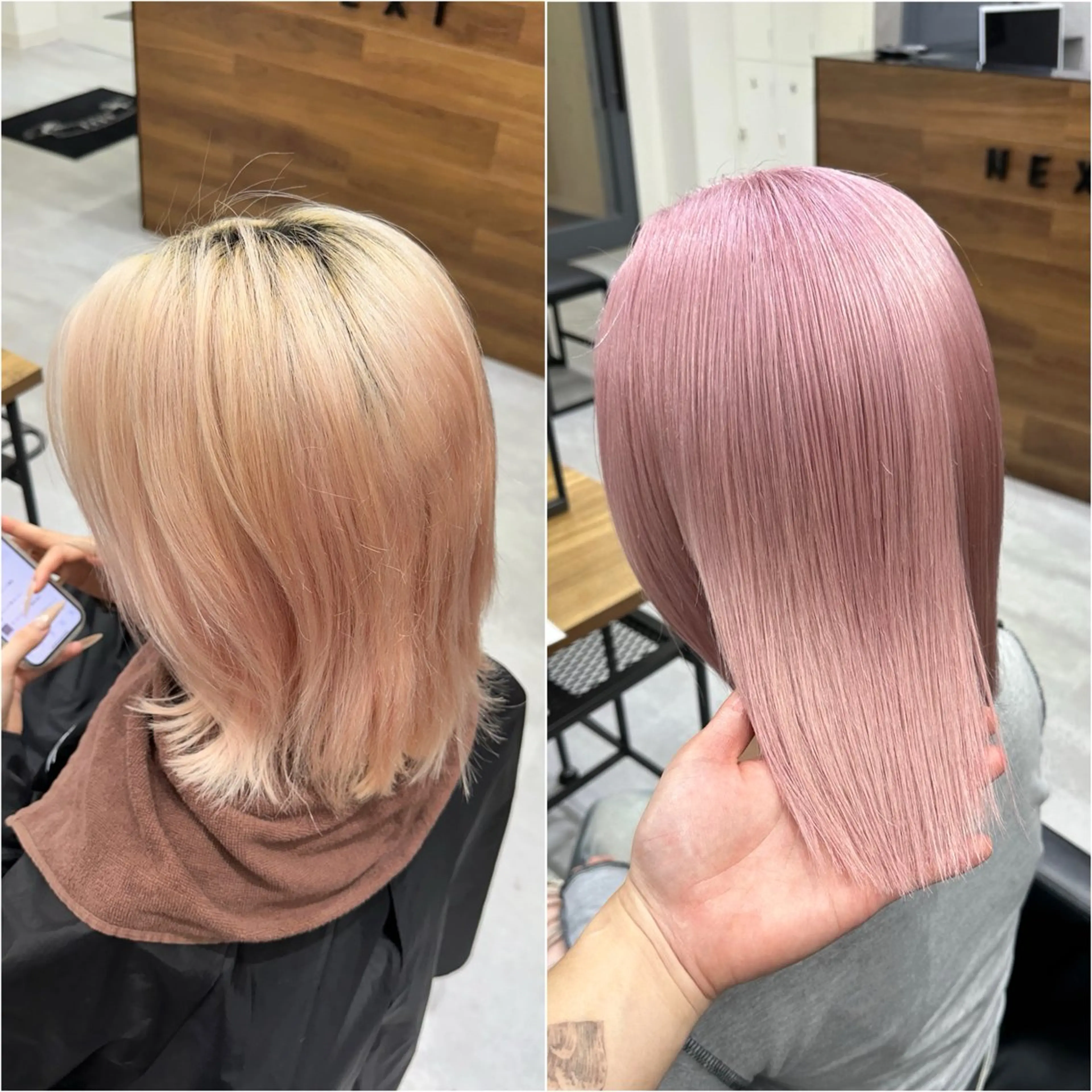 ショート カラー ダブルカラー ハイトーンカラー ピンクカラー 髪質改善 ヘアカラー KEISUKE/ 艶カラー🧡エクステのヘアスタイル