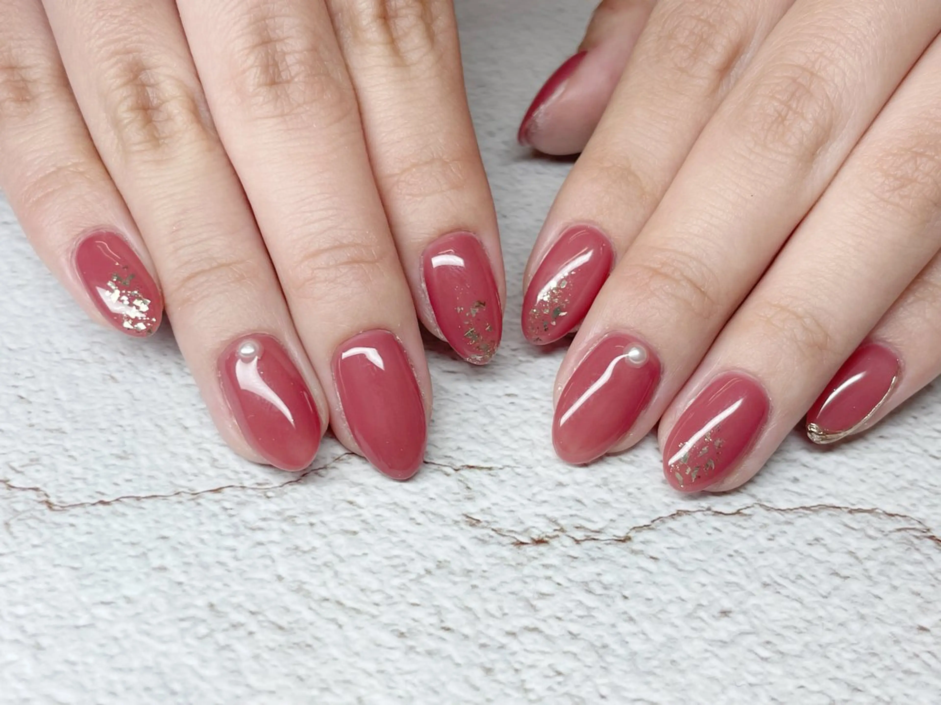 ネイル アートネイル ジェルネイル グラデーション マグネットネイル 持ち込み ハンドネイル エルモサ YURIKAのネイルデザイン