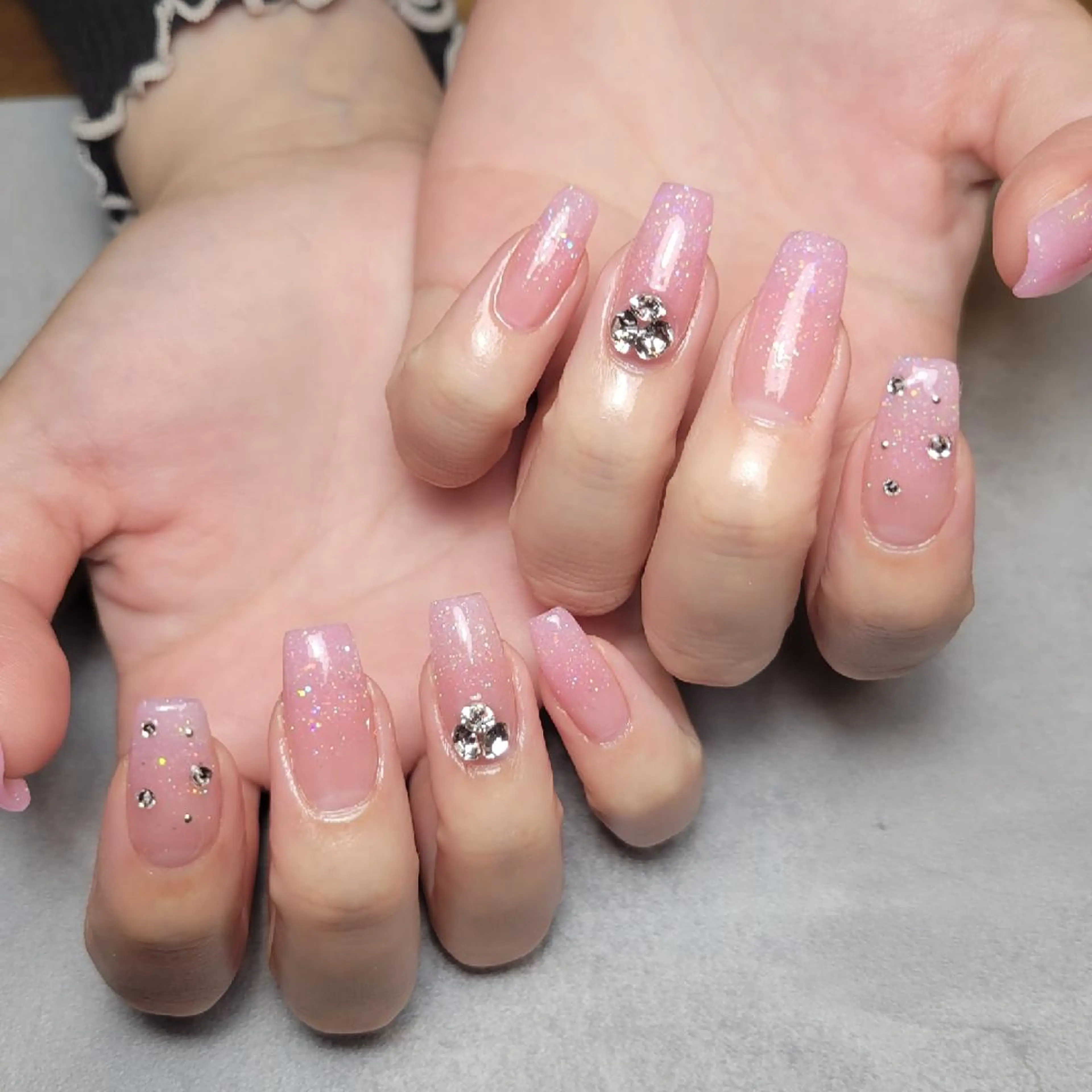 ネイル アートネイル グラデーション ラメ(グリッター) ラメグラデーション スカルプネイル MU5-nail 金山ネイルサロンのネイルデザイン