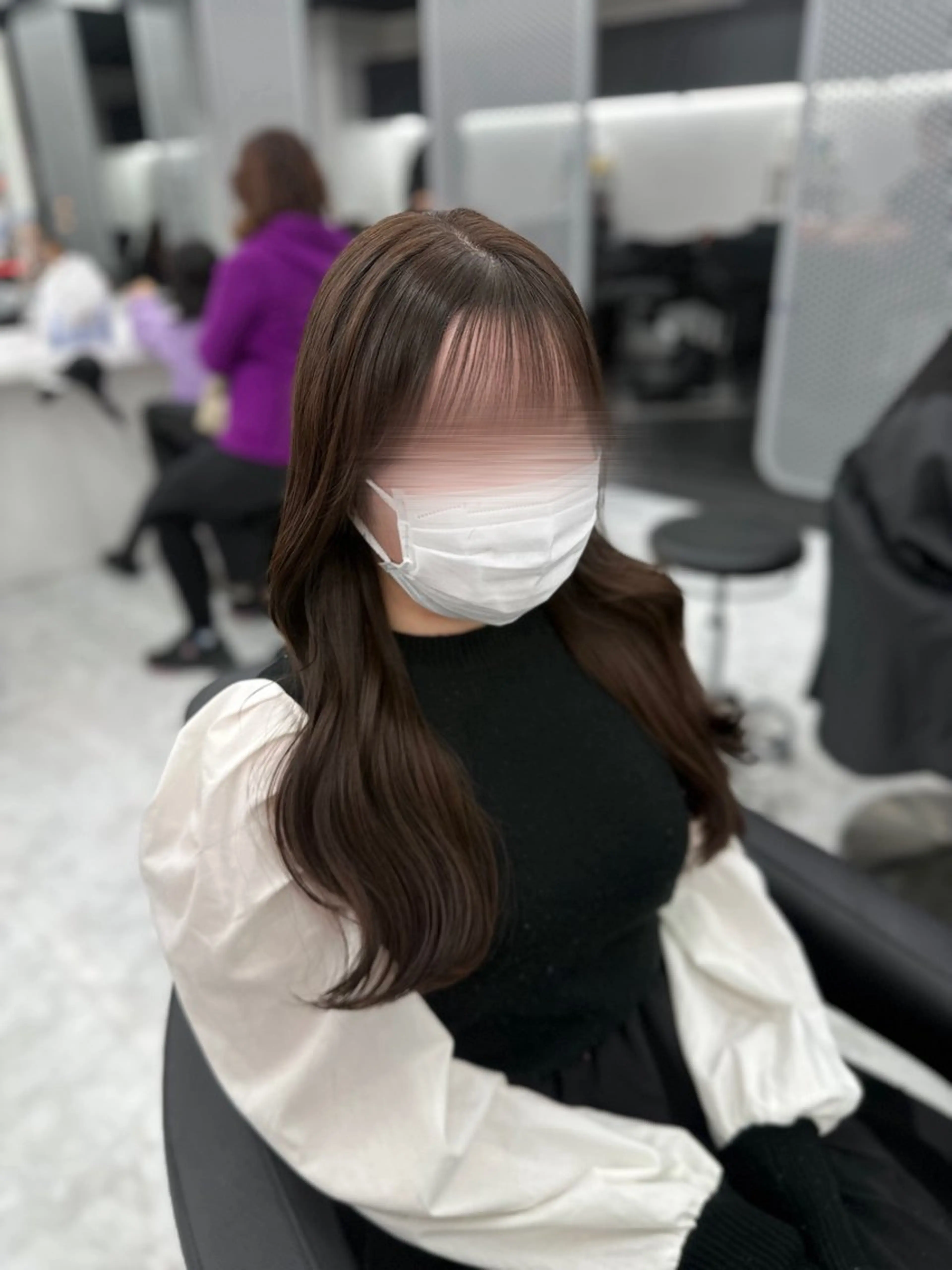 ロング カラー パーマ ヘアアレンジ メンズ キッズ ♥️韓国ヘア レイヤー♥️ゆりのヘアスタイル