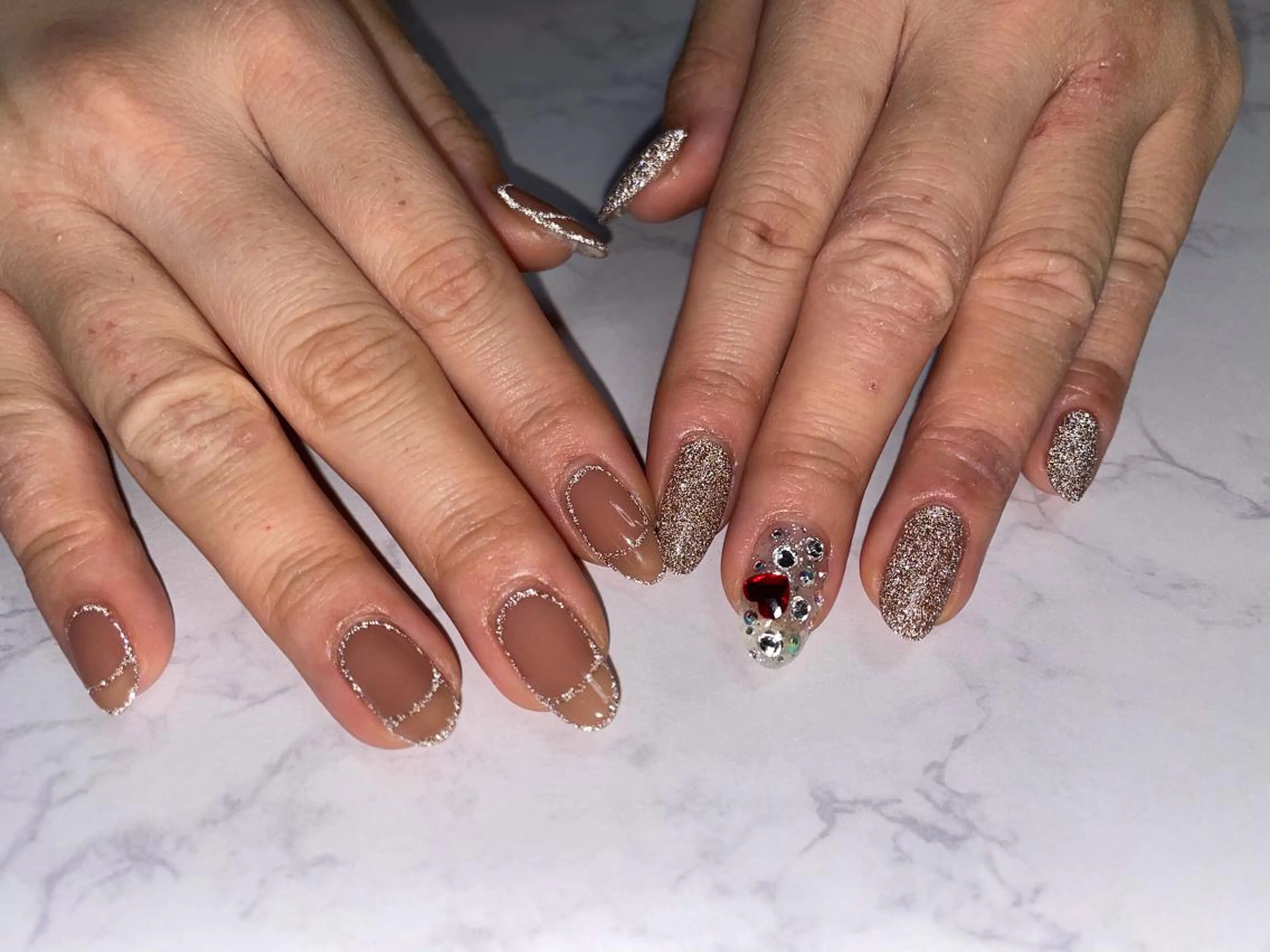 ネイル フラッシュネイル ラメ(グリッター) ハンドネイル 韓国/網紅/パーツ M-salonのネイルデザイン