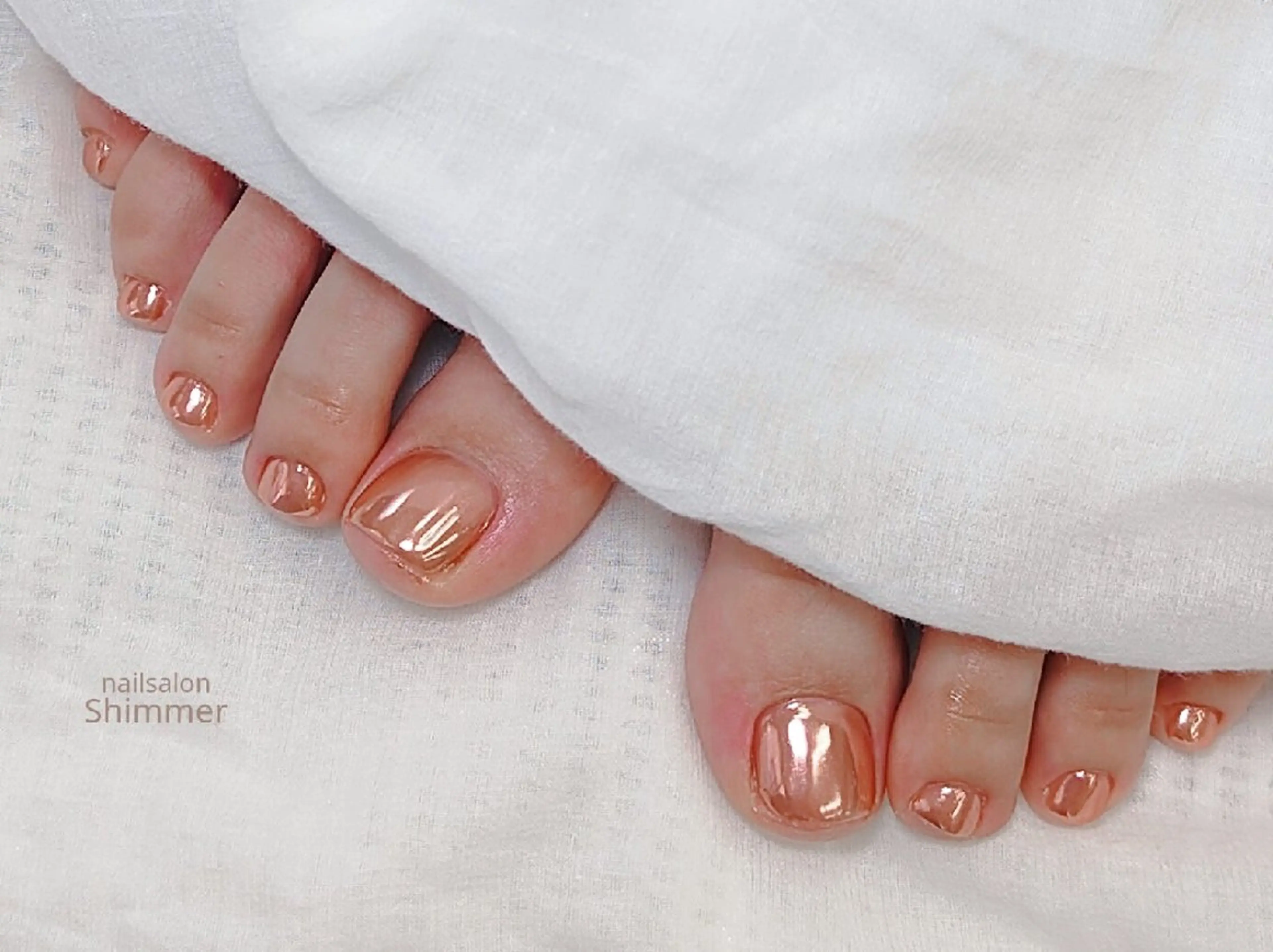 ネイル ピンク Shimmer Asakoのネイルデザイン