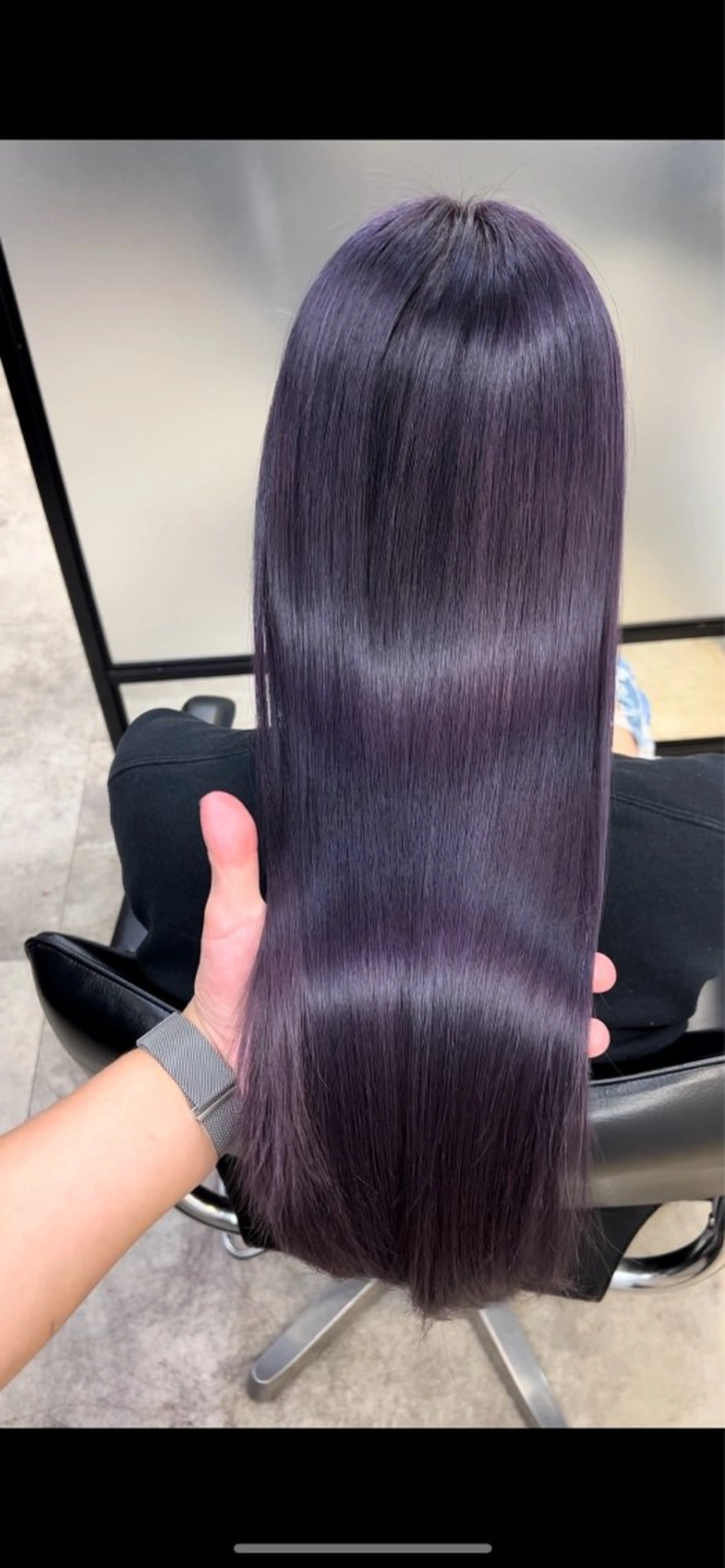 ロング カラー ヘアカラー トリートメント 及川シゲル 髪質改善講師のヘアスタイル