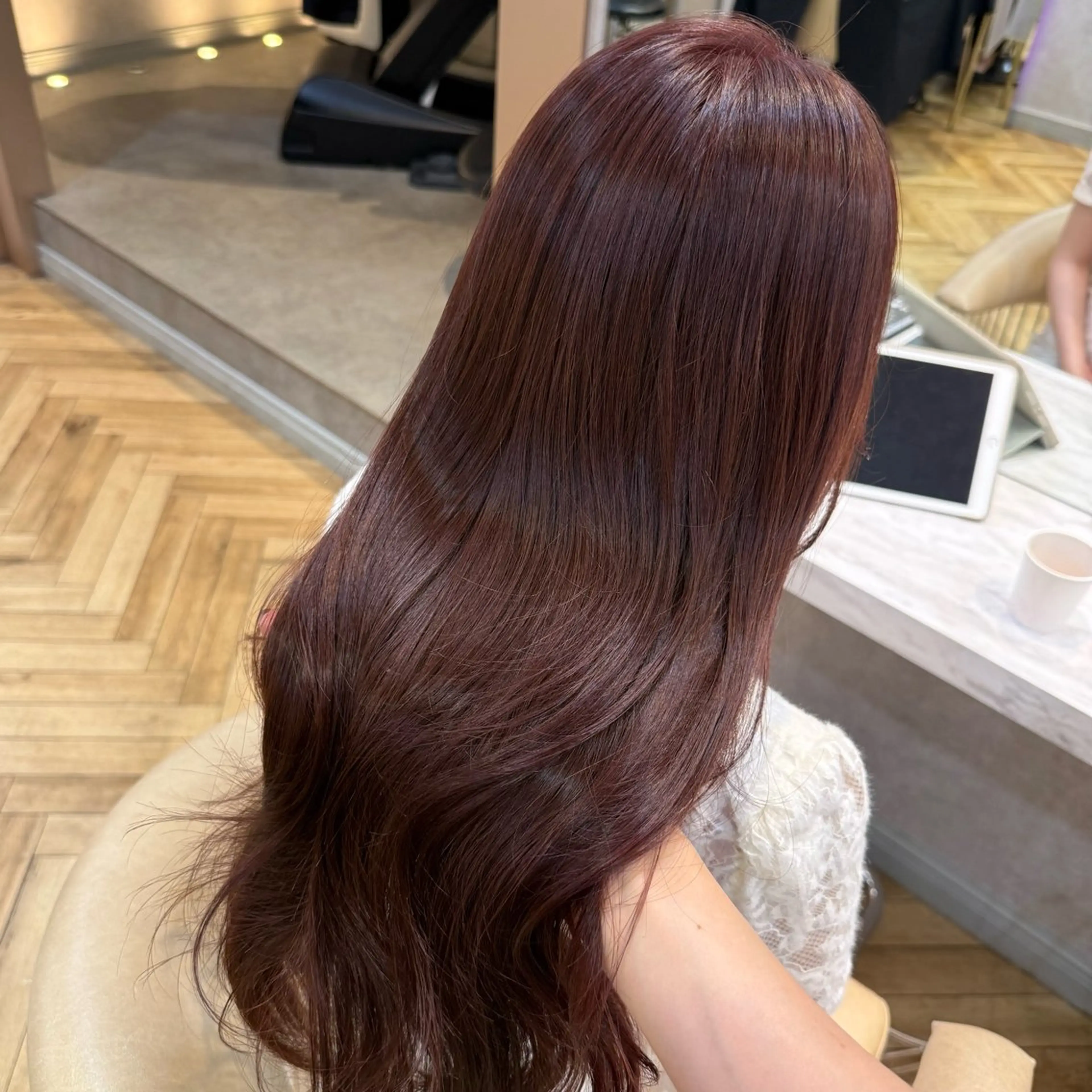 セミロング カット トリートメント 韓国ヘア/艶髪/ 透明感カラー/つぐみのヘアスタイル