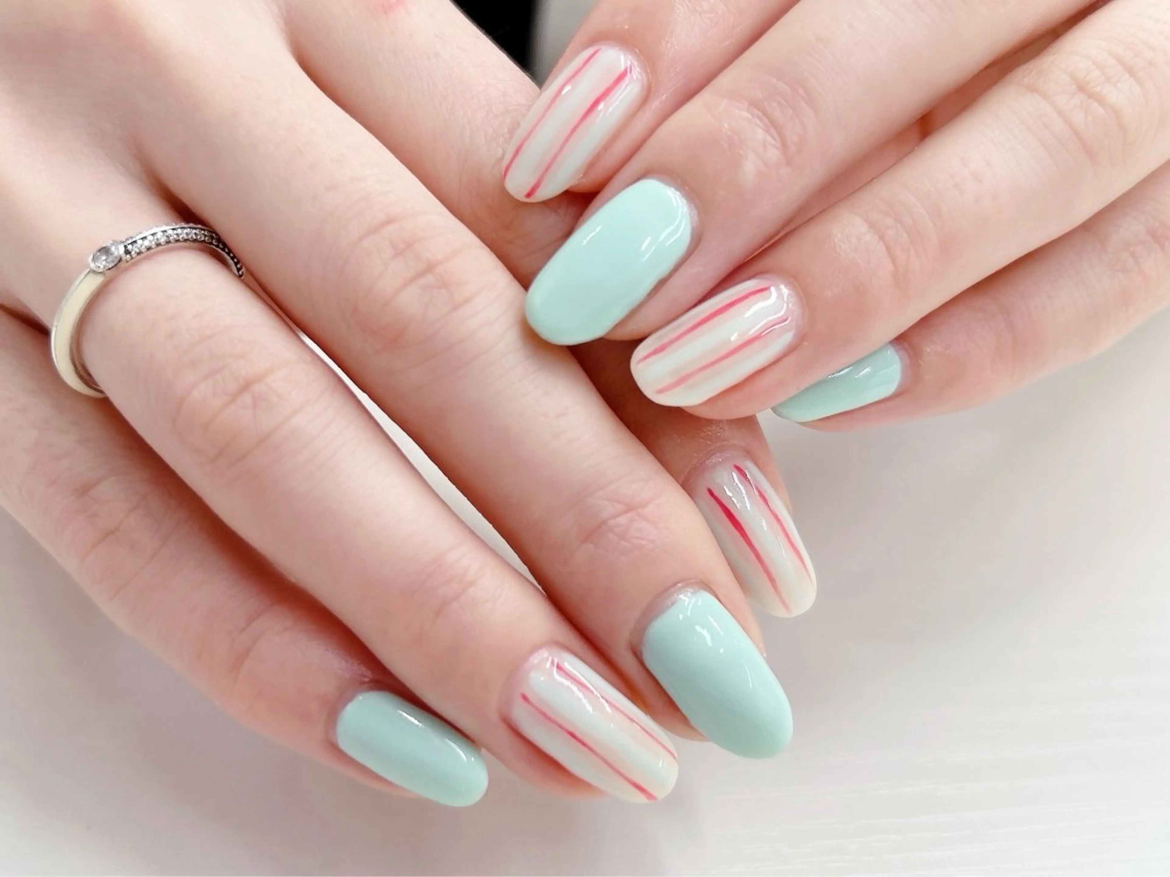 ネイル 桜ネイル ワンカラーネイル パステルネイル シンプルネイル 春ネイル Forca total studio所属・Forca Airaのネイルデザイン