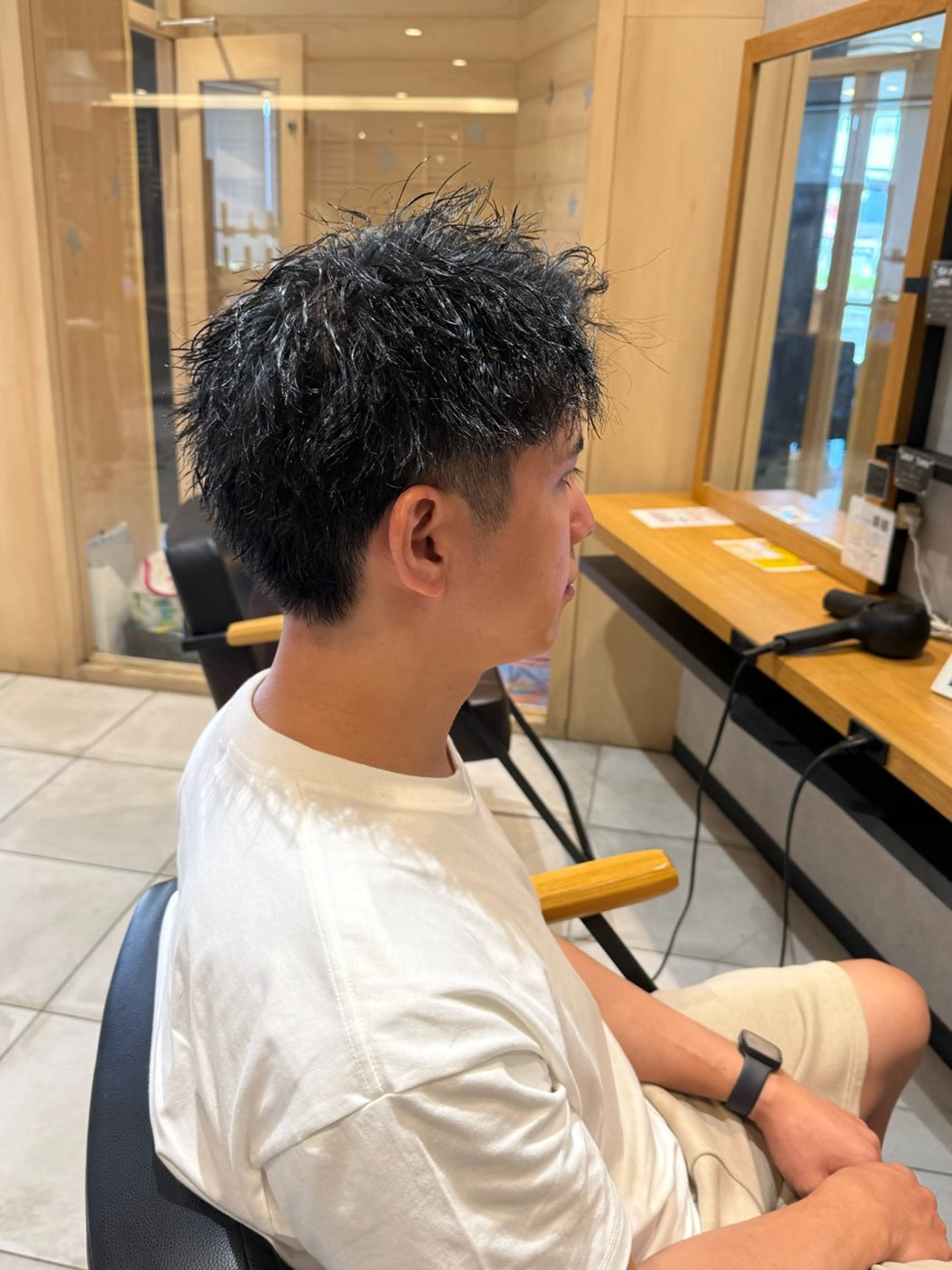 ショート パーマ メンズ カット パーマ カラー特化美容師🩷 マインのヘアスタイル