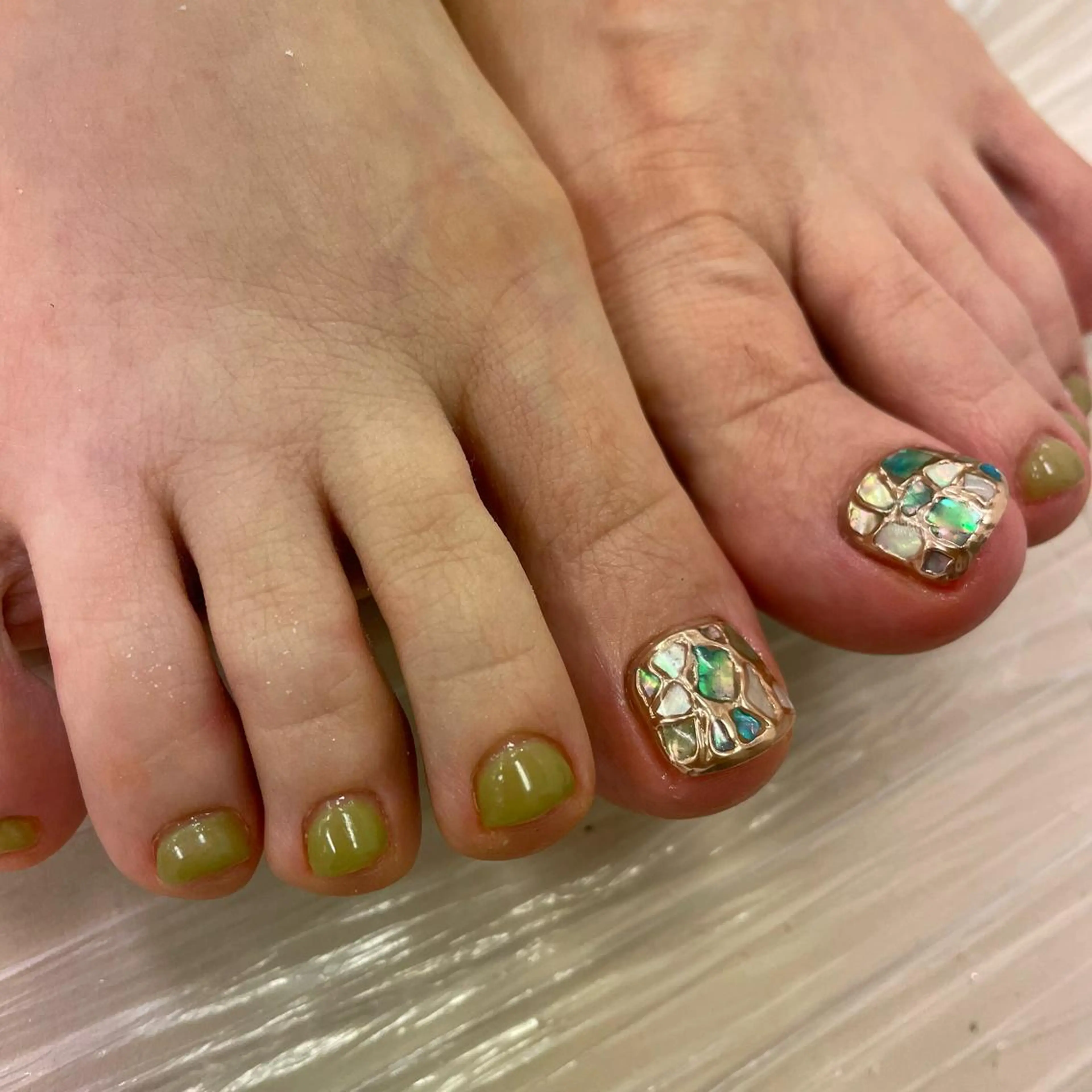 🦶フットオフ有り親指アート（90分）🐬横浜関内桜木町🫧パラジェル変更+¥1100の写真