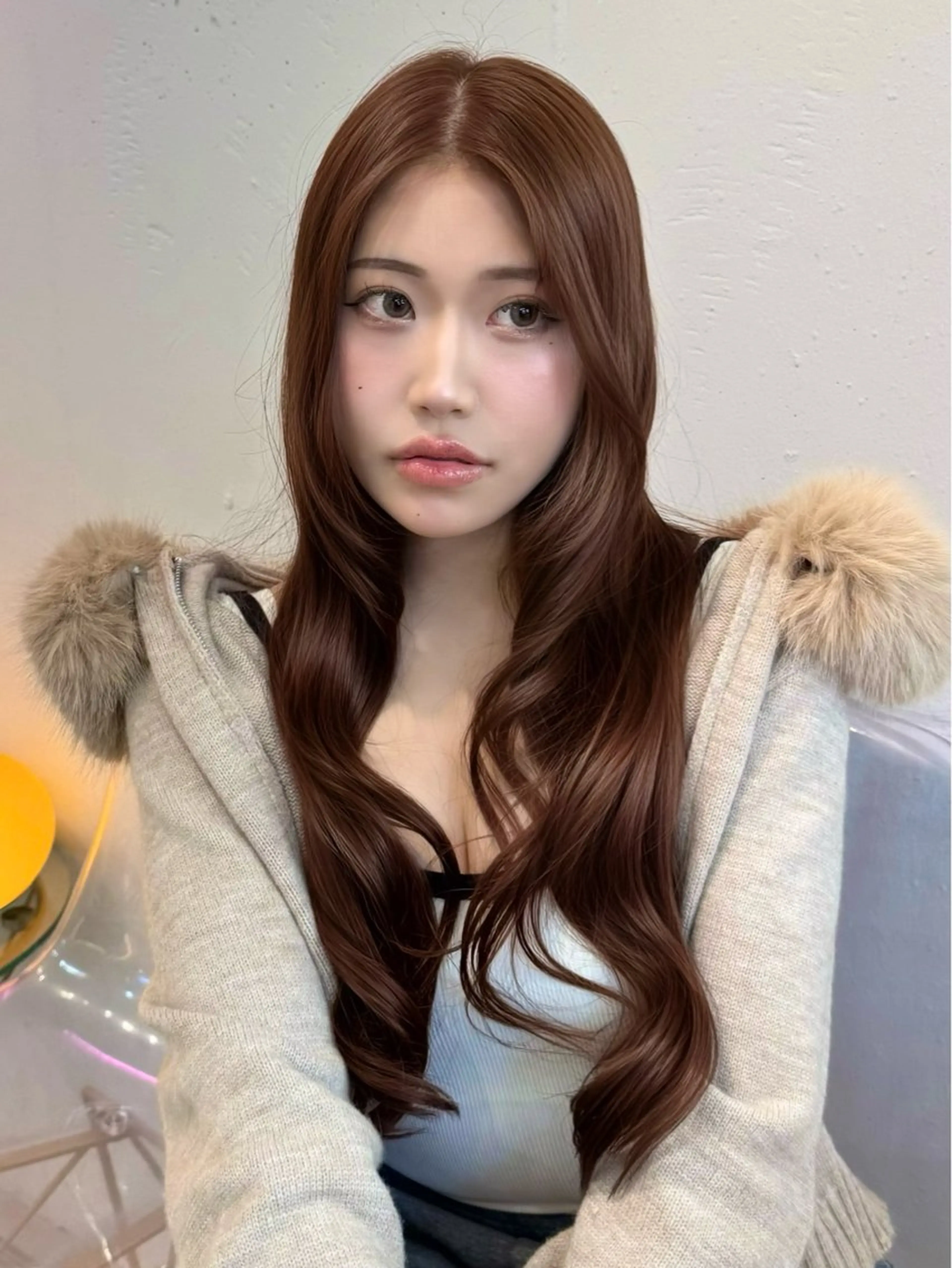 ロング カラー カット ヘアカラー Loom by Sea 新宿所属・🦋Kaede/艶/ レイヤー/ミディアムのヘアスタイル