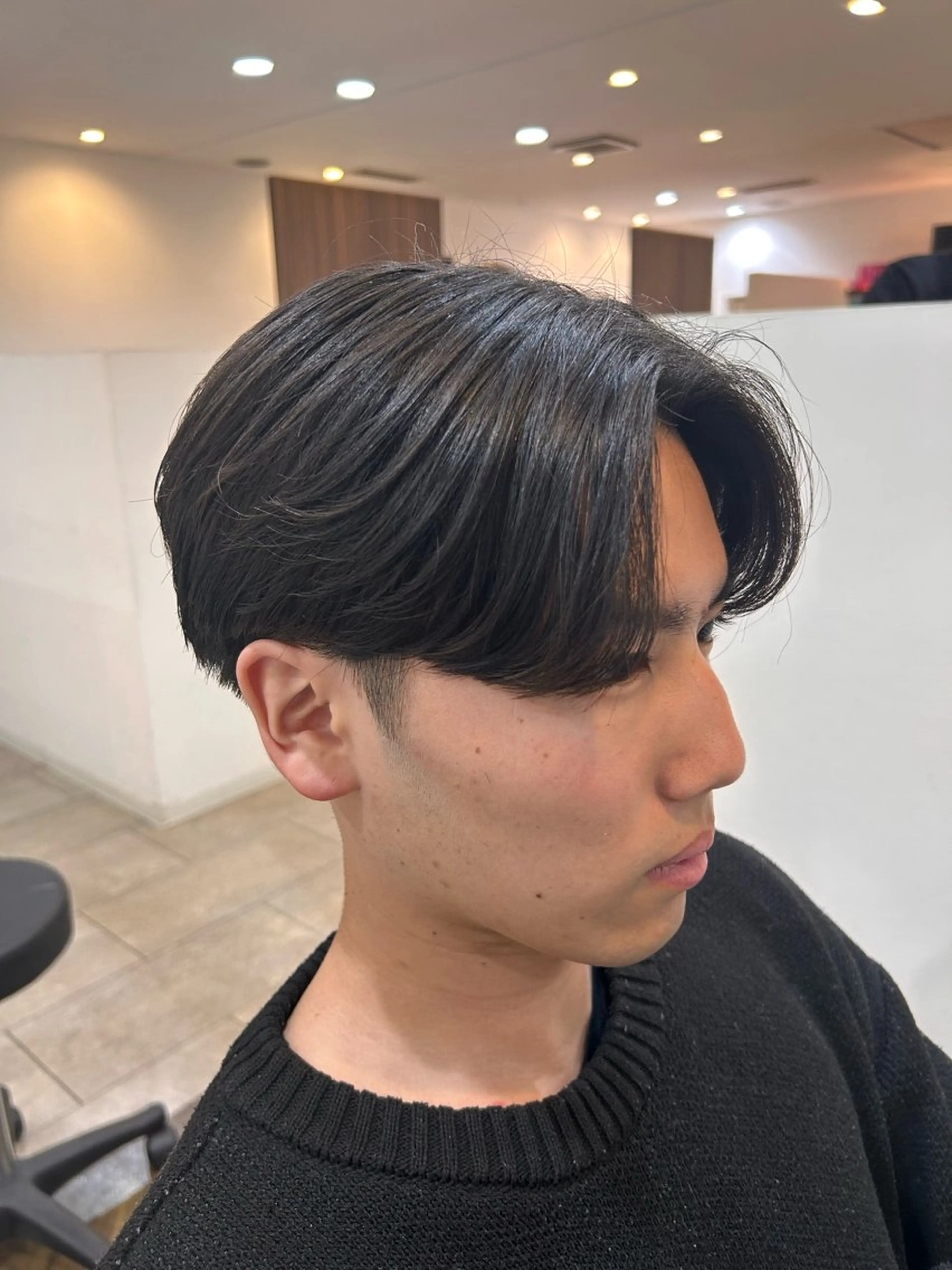 メンズ センターパート Grandoll  Luxe所属・ボブ/ショート/小倉 ✂中尾吏穏のヘアスタイル