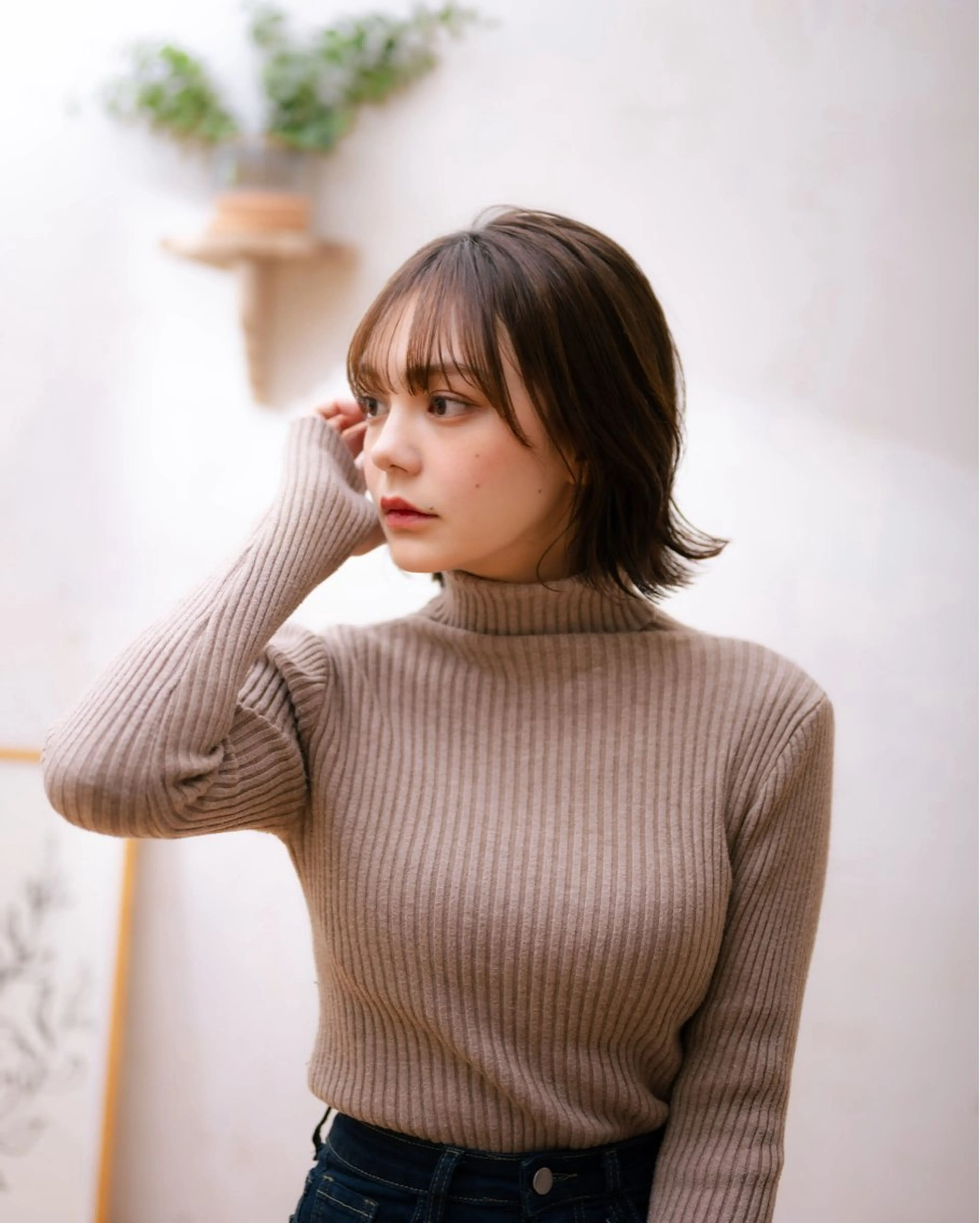 ミディアム 佐藤 由樹のヘアスタイル