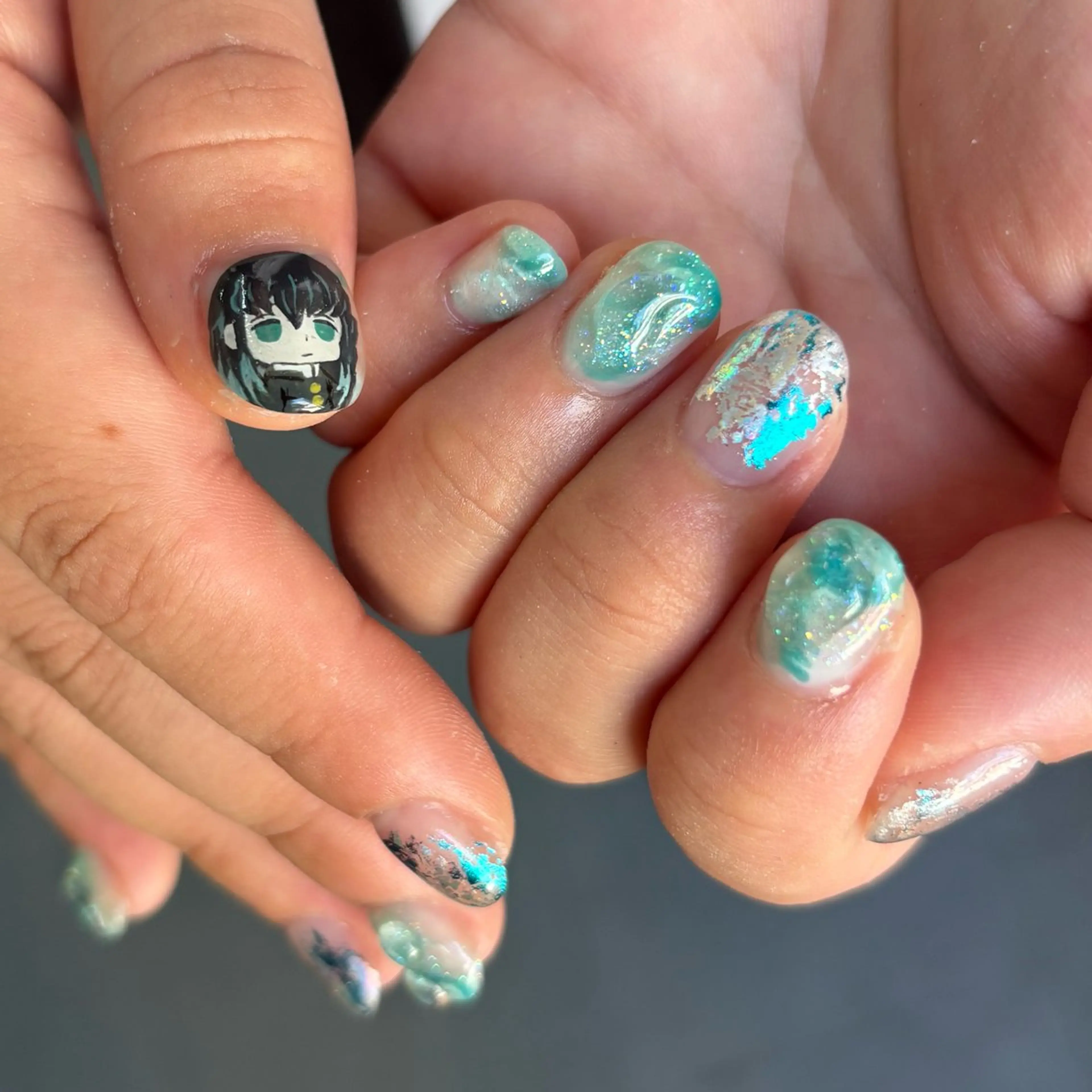 ⛅️木村指名💫キャラクター1本＋シンプル概念ネイル🐣/15･16日🈳の写真