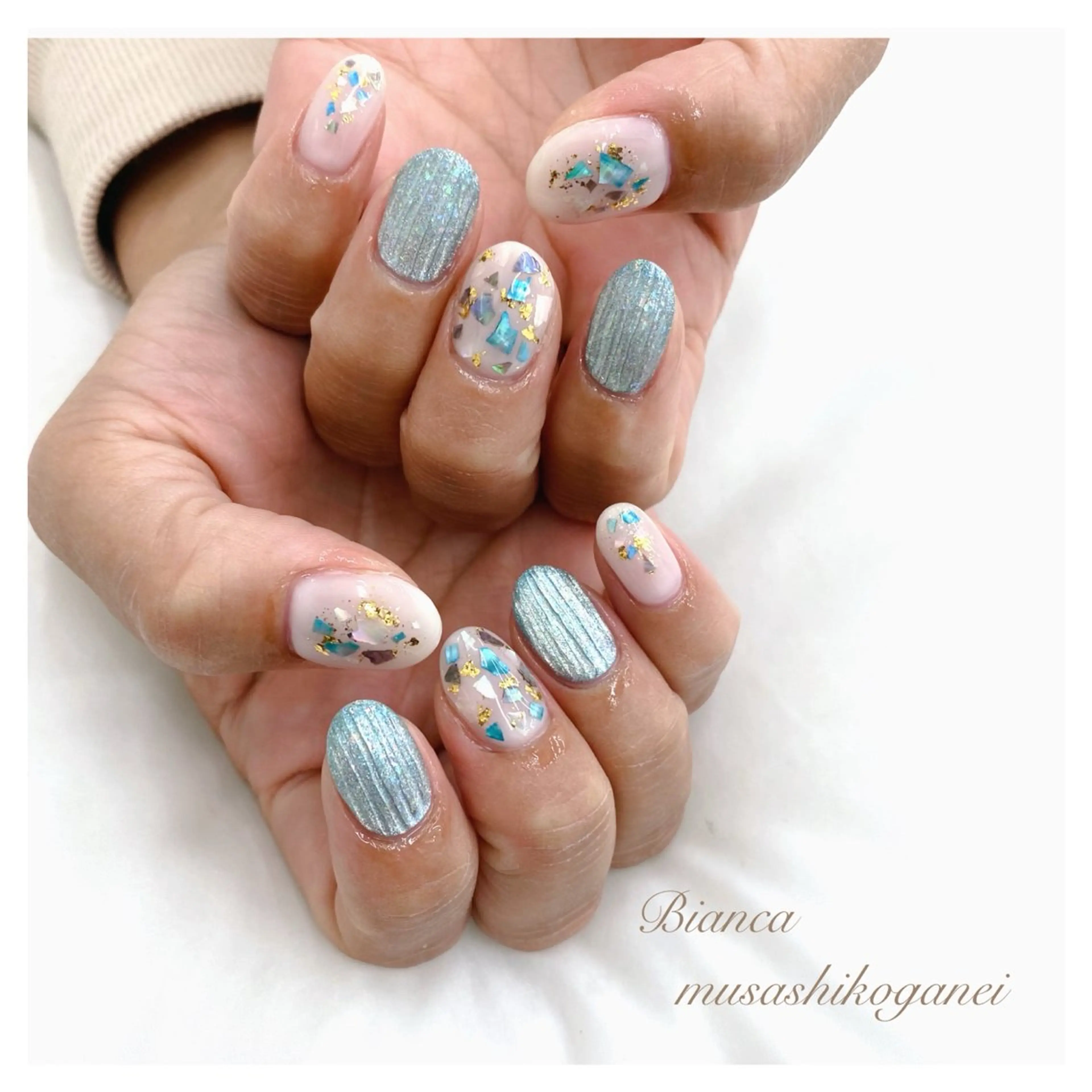 ネイル ハンドネイル Bianca 武蔵小金井　しぎはらのネイルデザイン