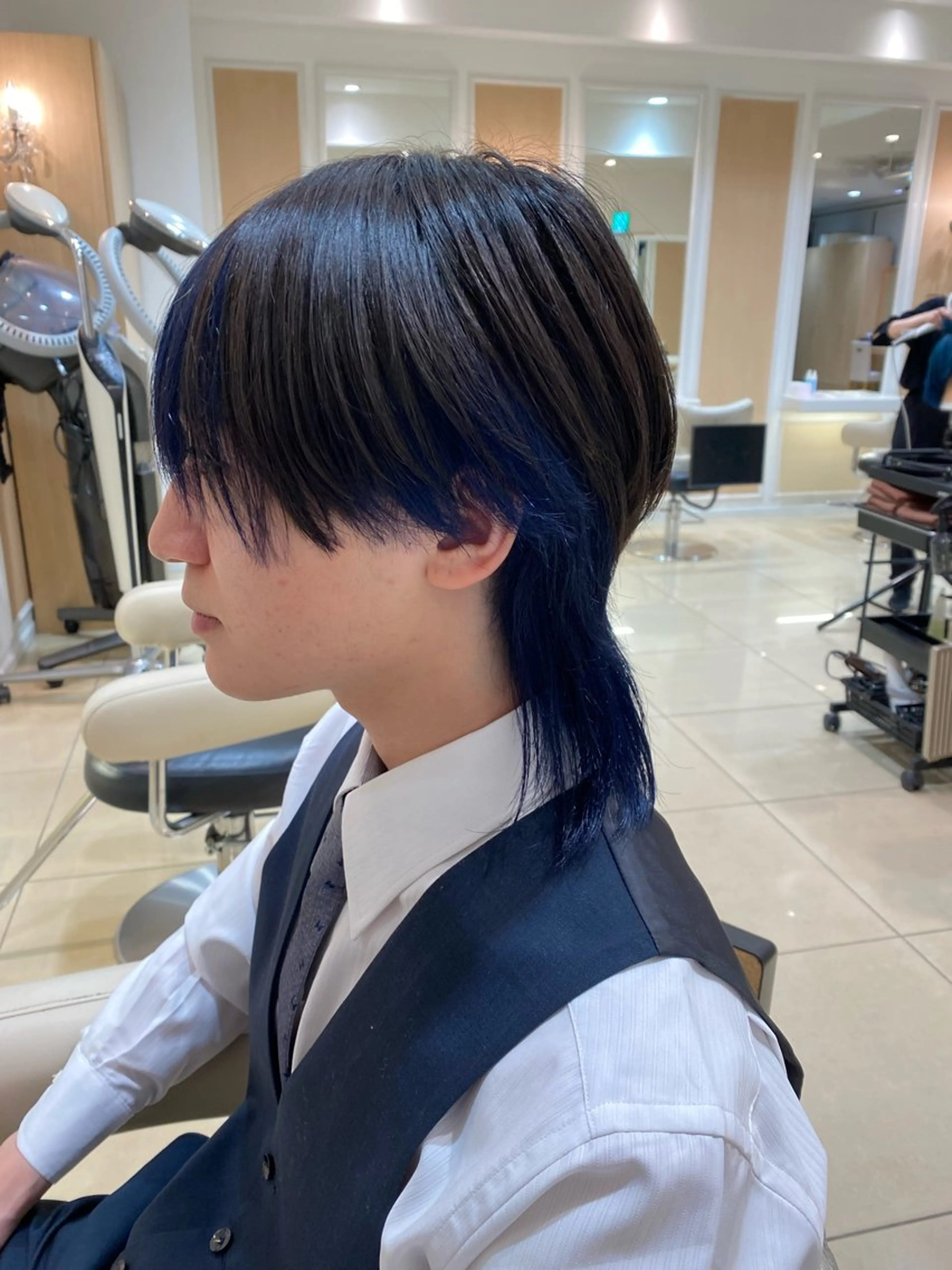 ミディアム カラー メンズ カット ヘアカラー メンズ特化型美容師 栗山勇人のヘアスタイル