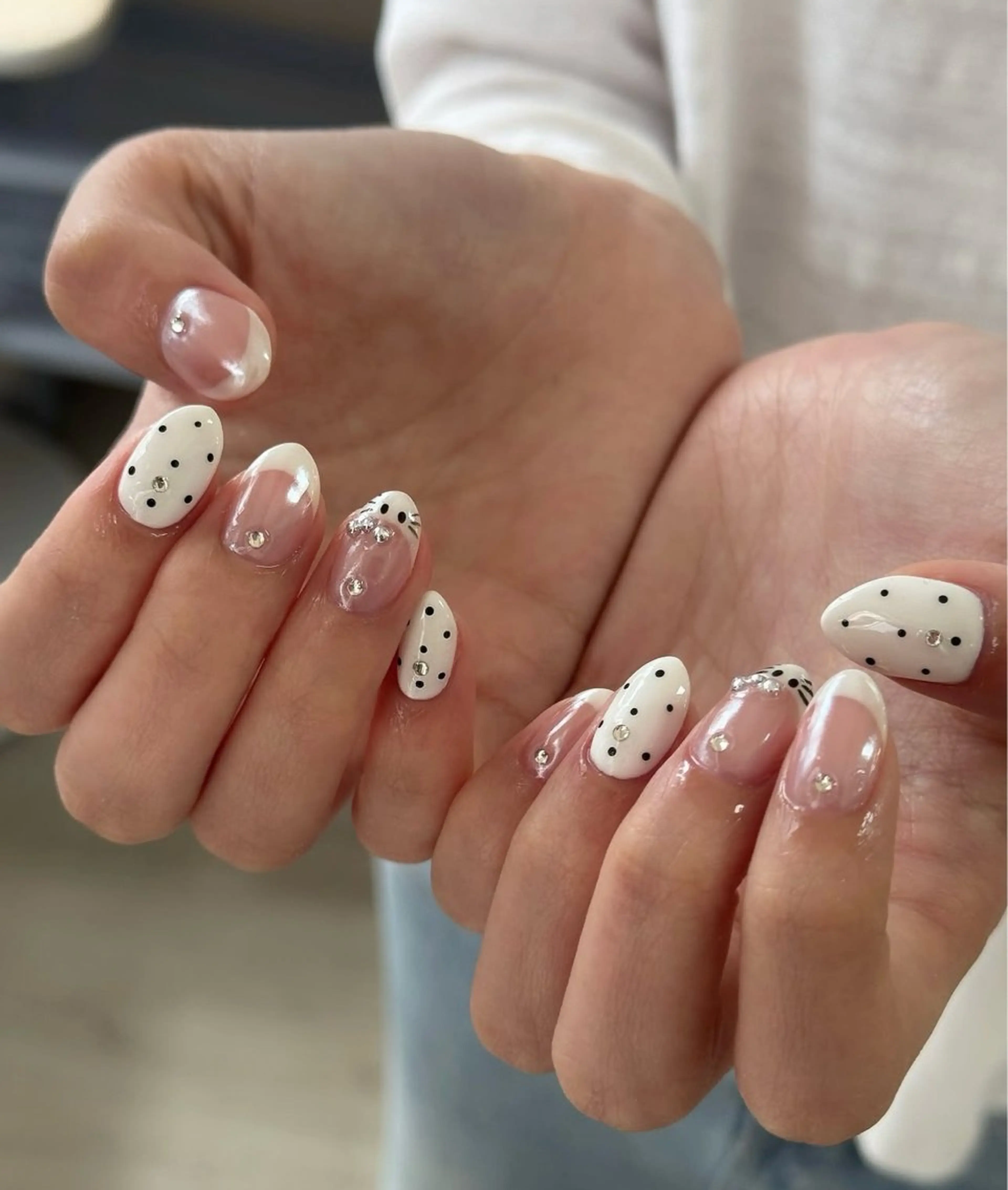 ネイル 韓国ネイル 持ち込み ニュアンスネイル ネイルチップ ハンドネイル TABI ANA.CHUOのネイルデザイン