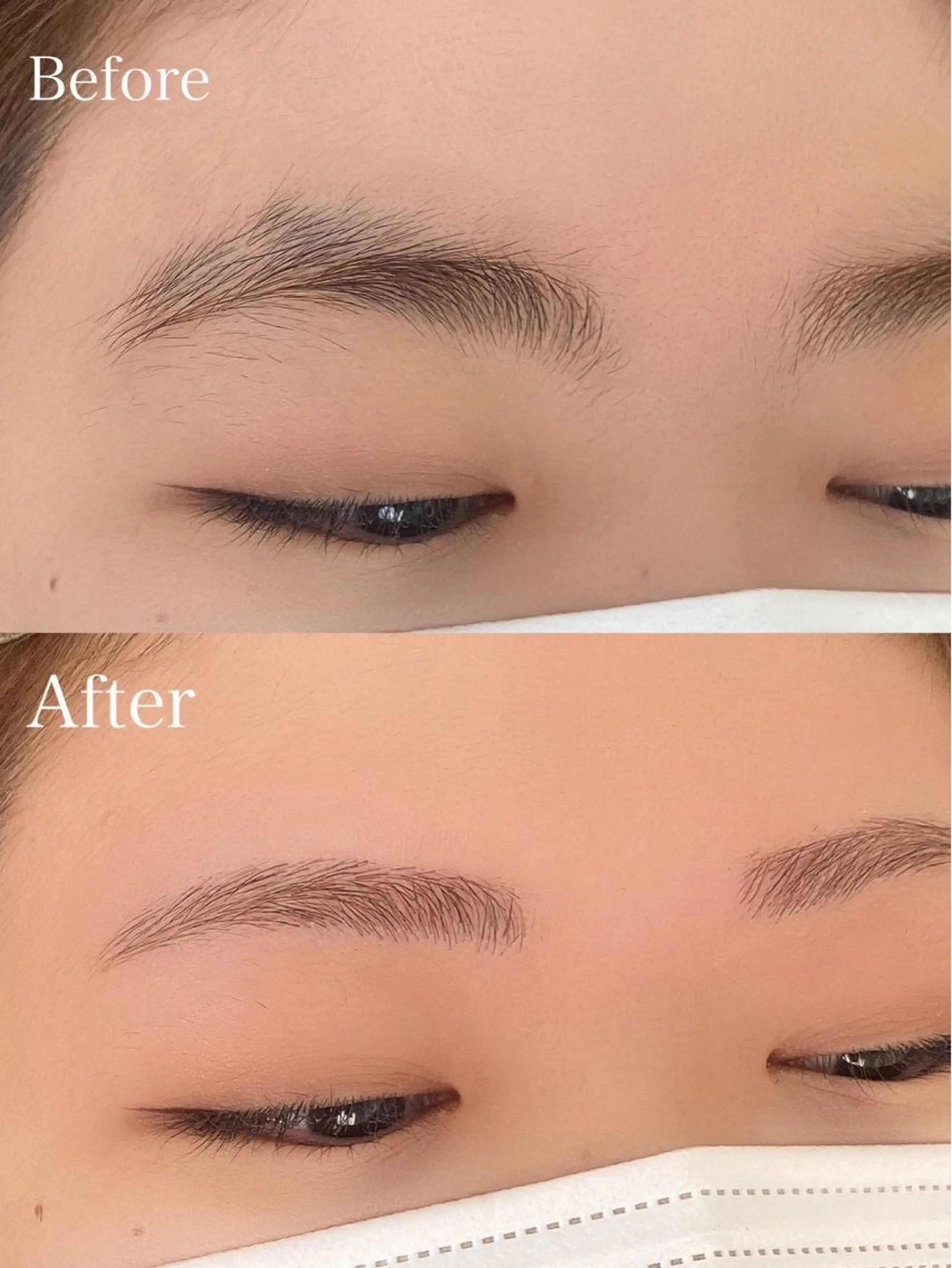 眉毛アイブロウWAX＋間引き(毛量調節)＋眉メイク仕上げの写真
