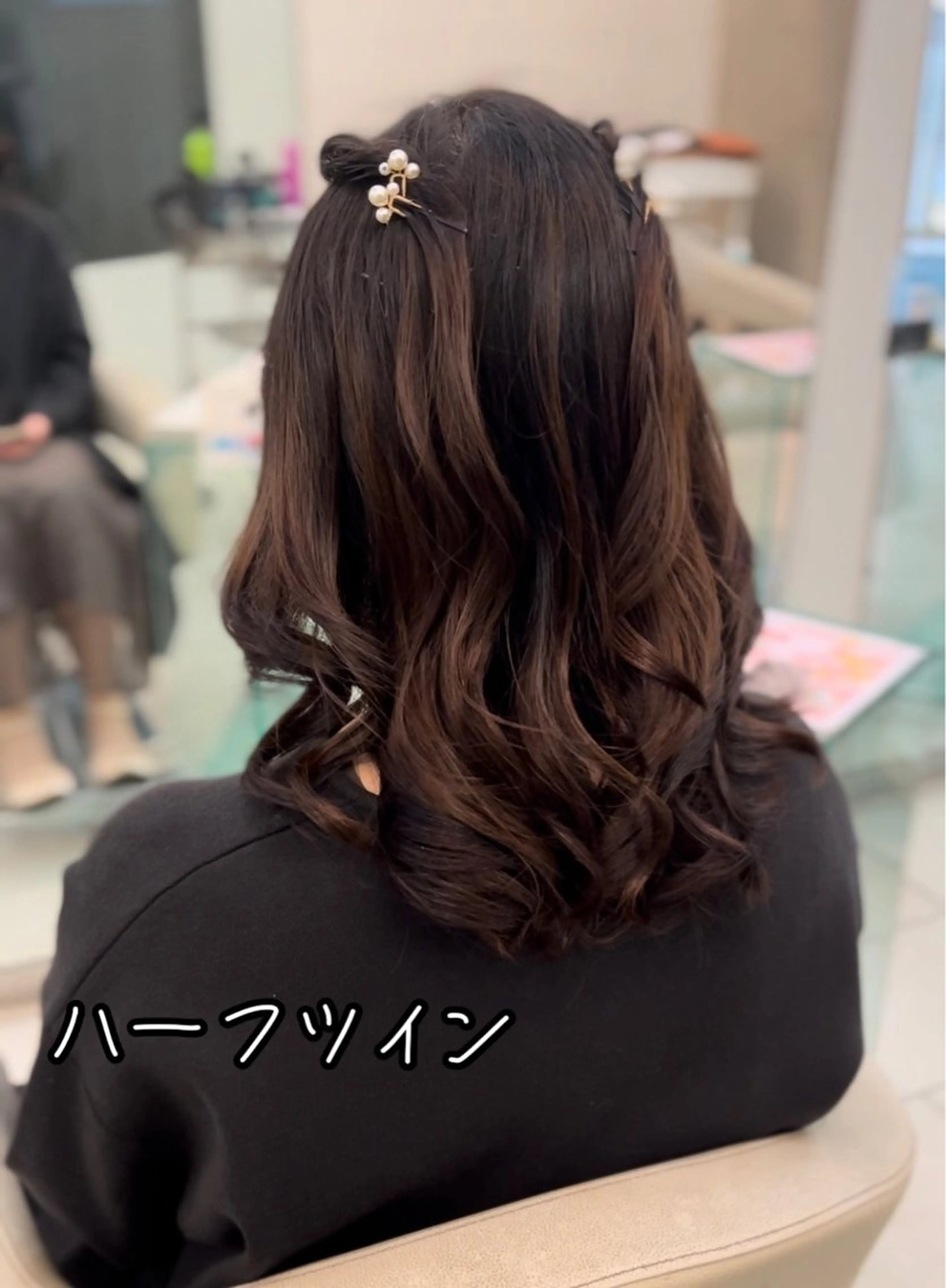 ロング ヘアアレンジ 似合わせカット暖色 カラーhiyonaのヘアスタイル
