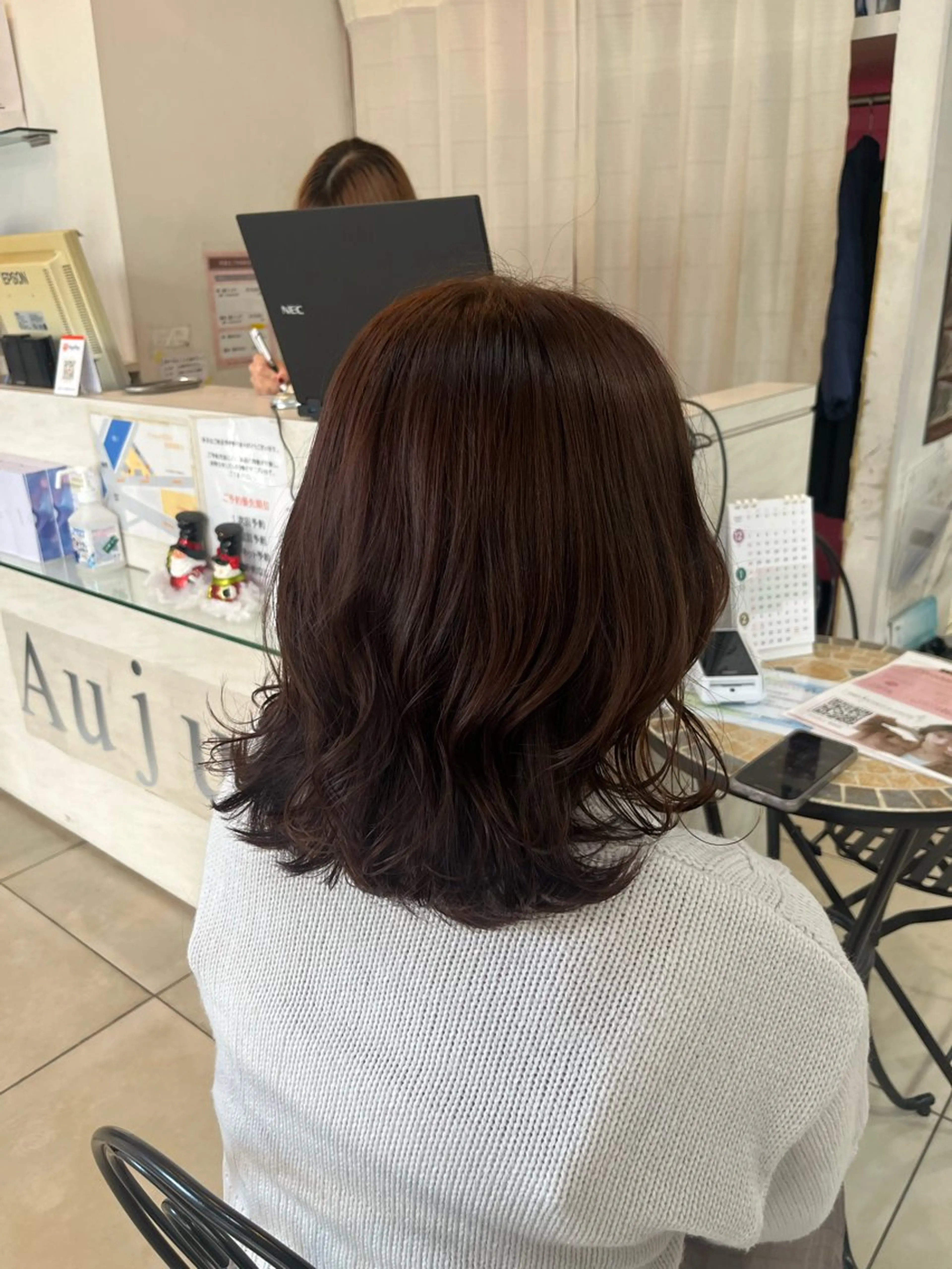 セミロング カラー ピンクカラー カット ヘアカラー 🤎ベージュカラー/ 髪質改善/山岸🤎のヘアスタイル