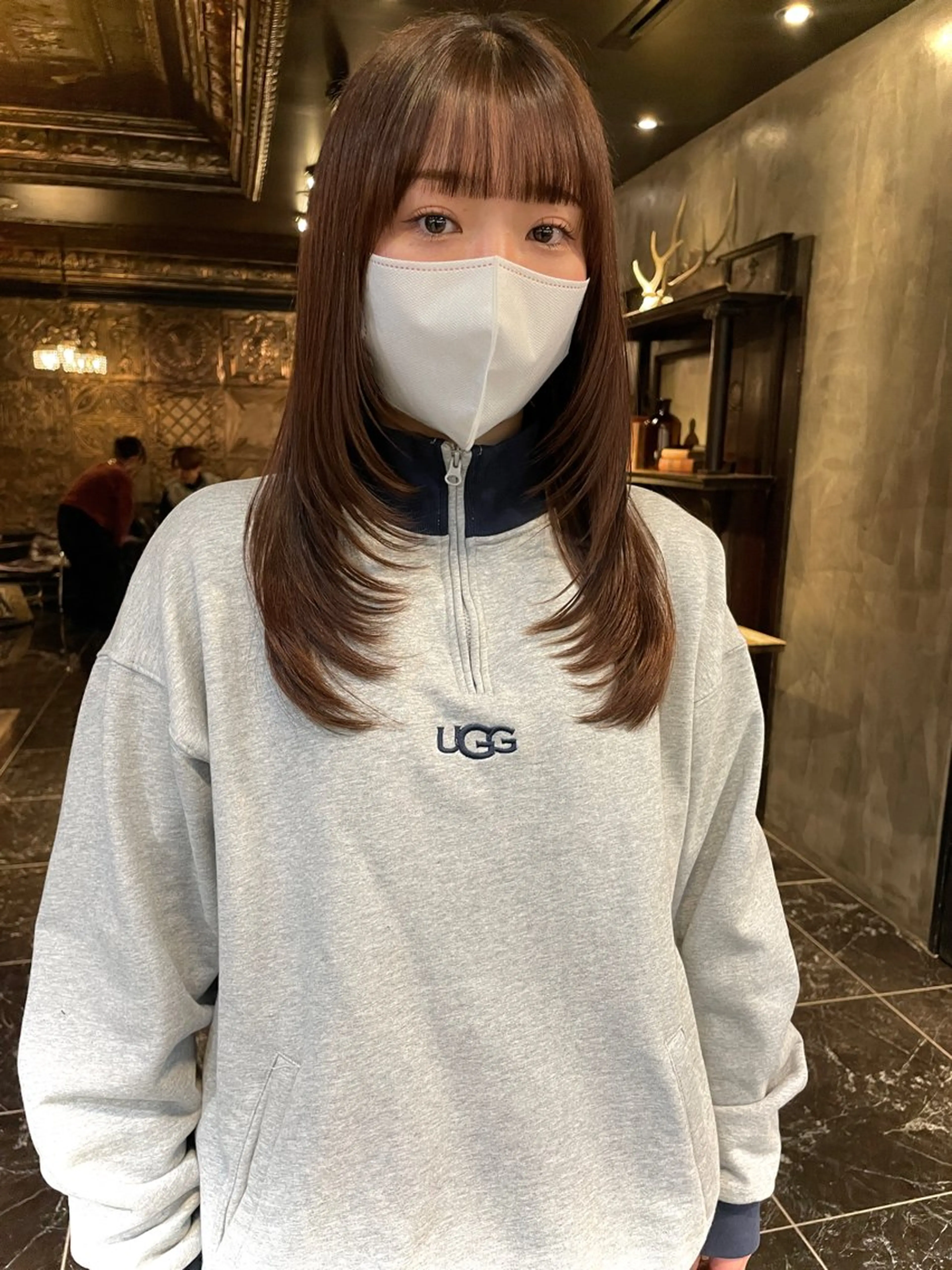 セミロング カラー ヘアカラー 縮毛矯正 トリートメント 似合わせカラー / レイヤーMADOKAのヘアスタイル