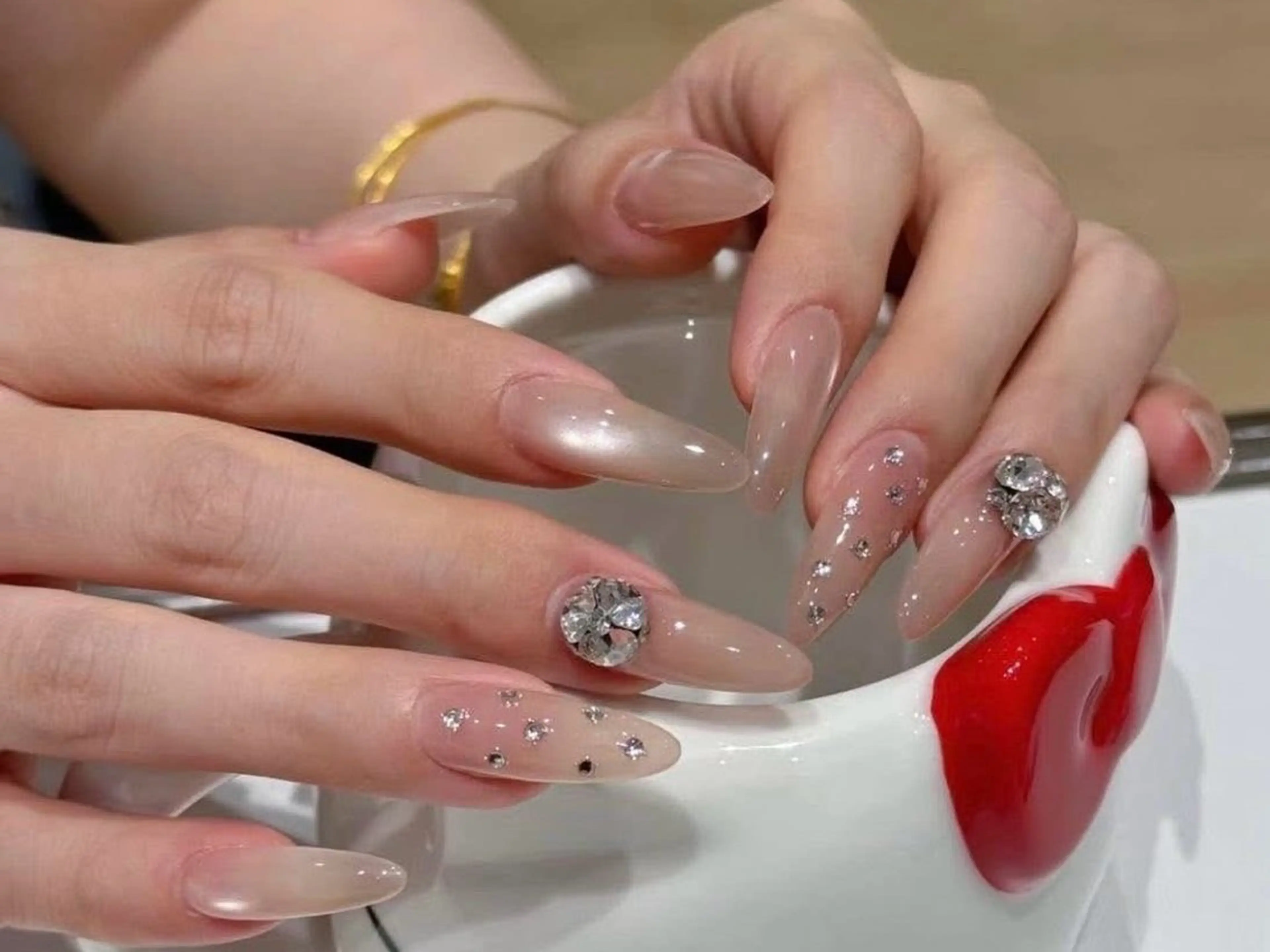 ネイル 長さ出し フットネイル ジェルネイル 韓国ネイル マグネットネイル ハンドネイル YMT.NailStudio所属・Pink NailStudioのネイルデザイン