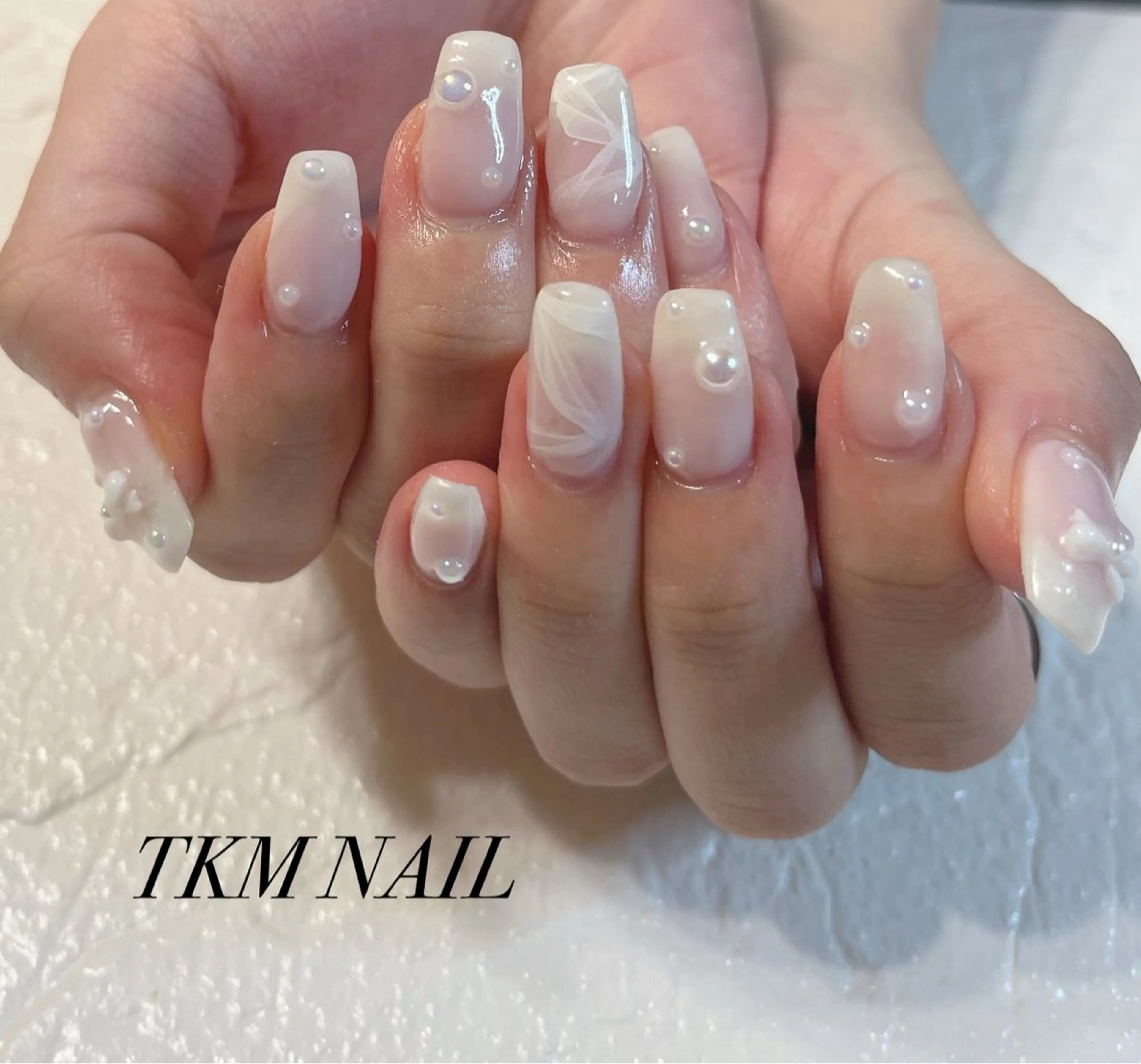 ネイル レース シンプルネイル ______ TKM  NAILのネイルデザイン
