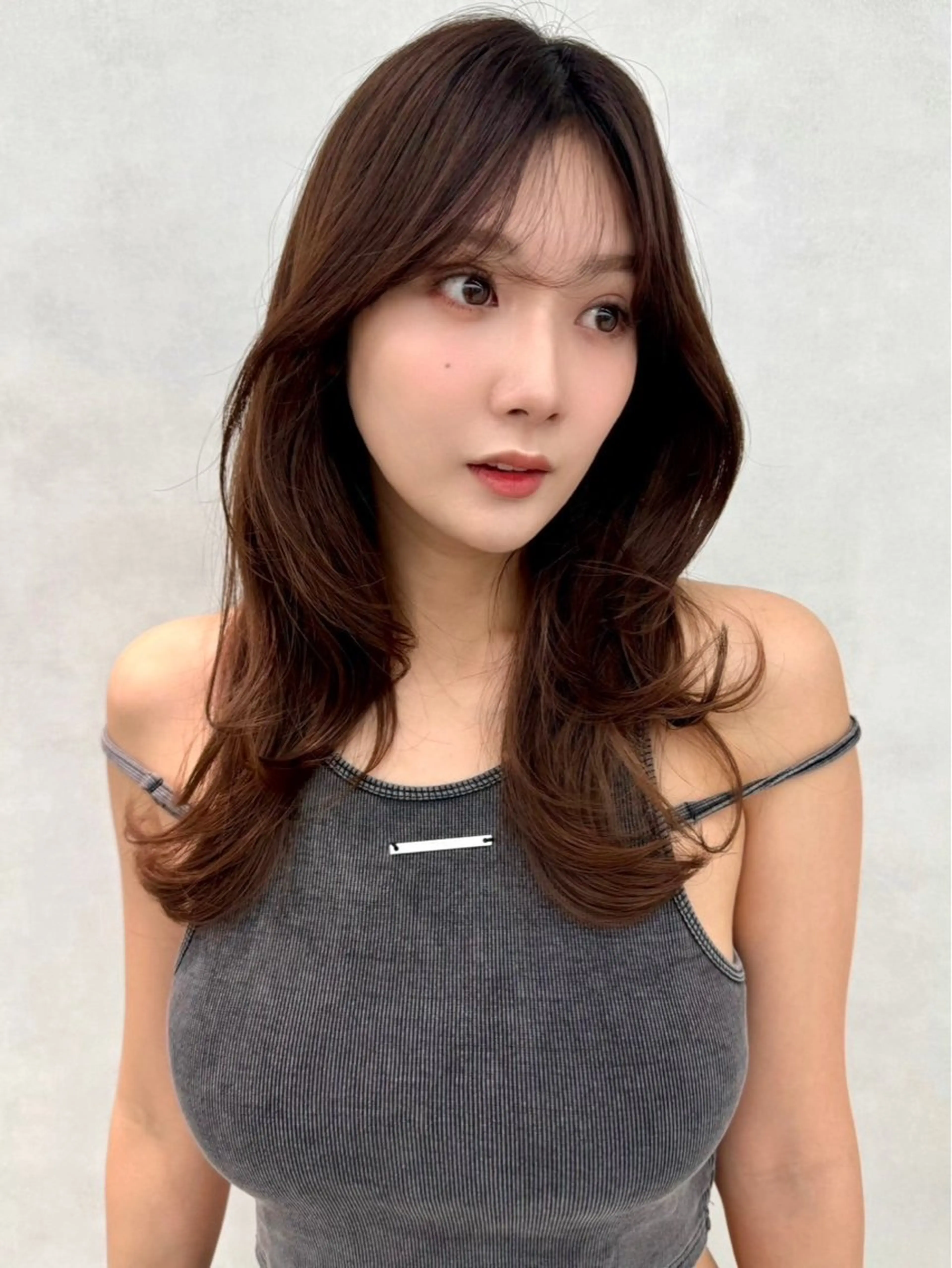 ミディアム カラー カット ヘアカラー トリートメント 韓国ヘア🇰🇷透明 感カラー/yui🎀のヘアスタイル