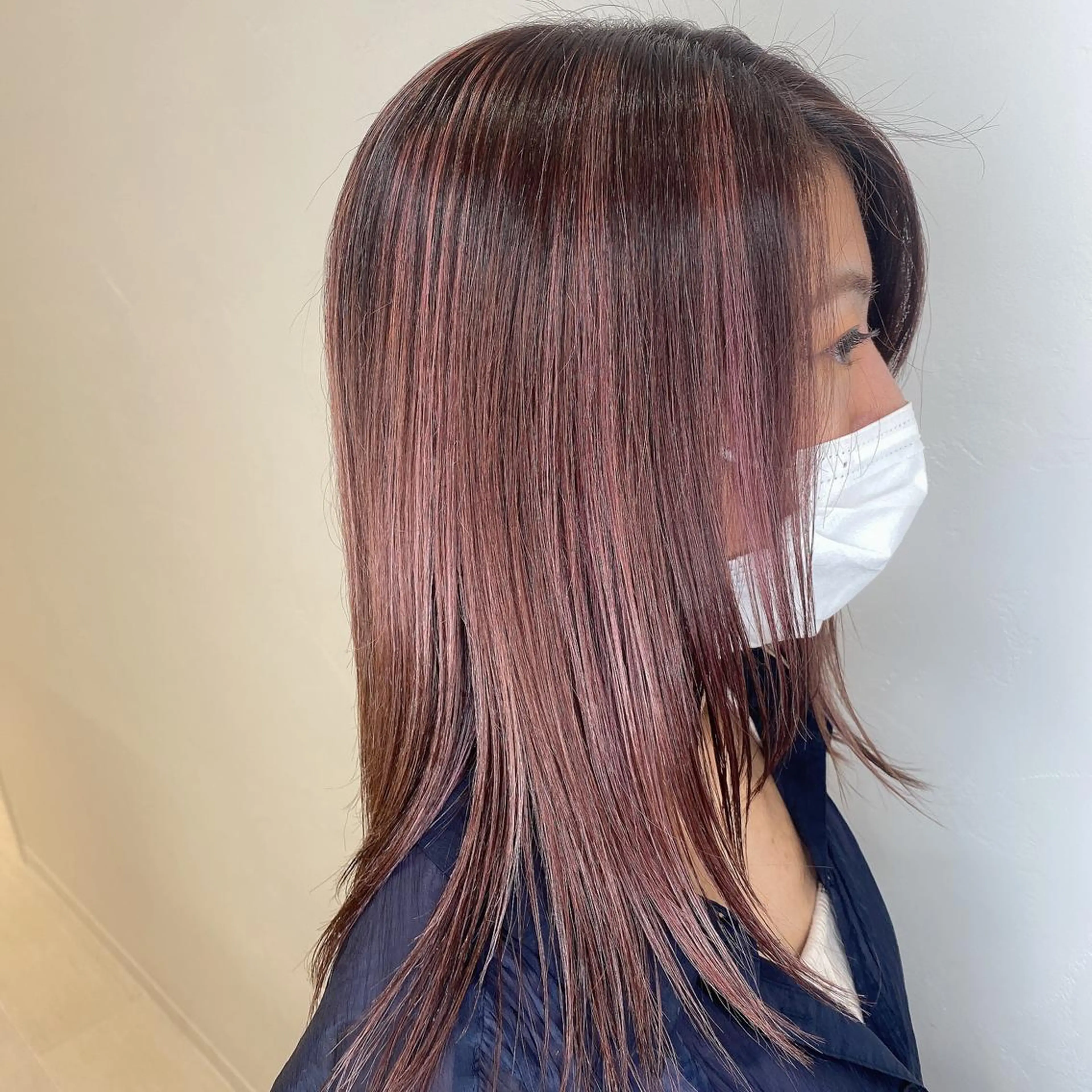 ミディアム カラー バレイヤージュ ベージュカラー ハイライトカラー ピンクカラー ピンクベージュ 🫧うる艶ヘアー🫧 Yukaのヘアスタイル