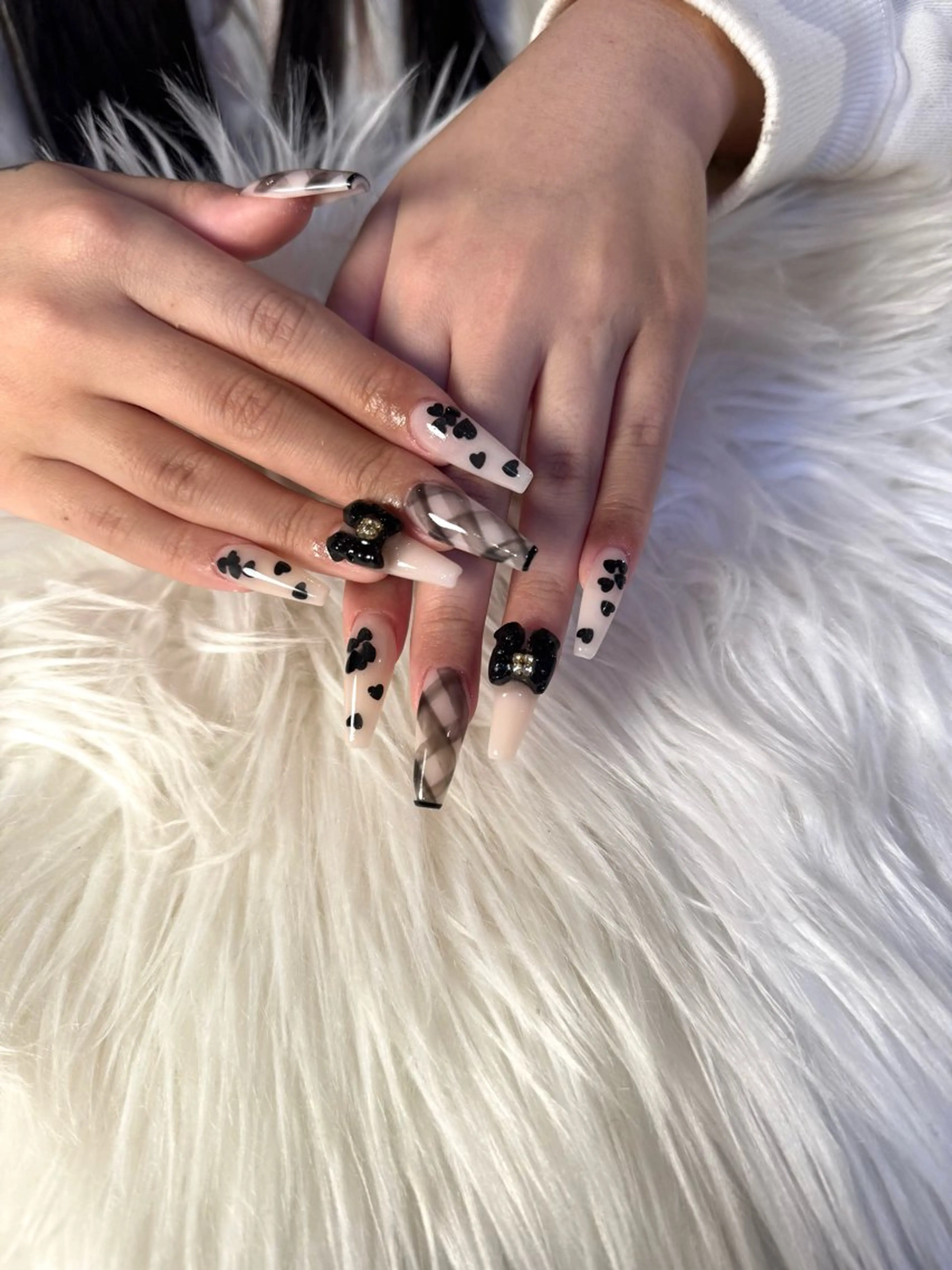 ロング LaLa Peach 崎原のネイルデザイン