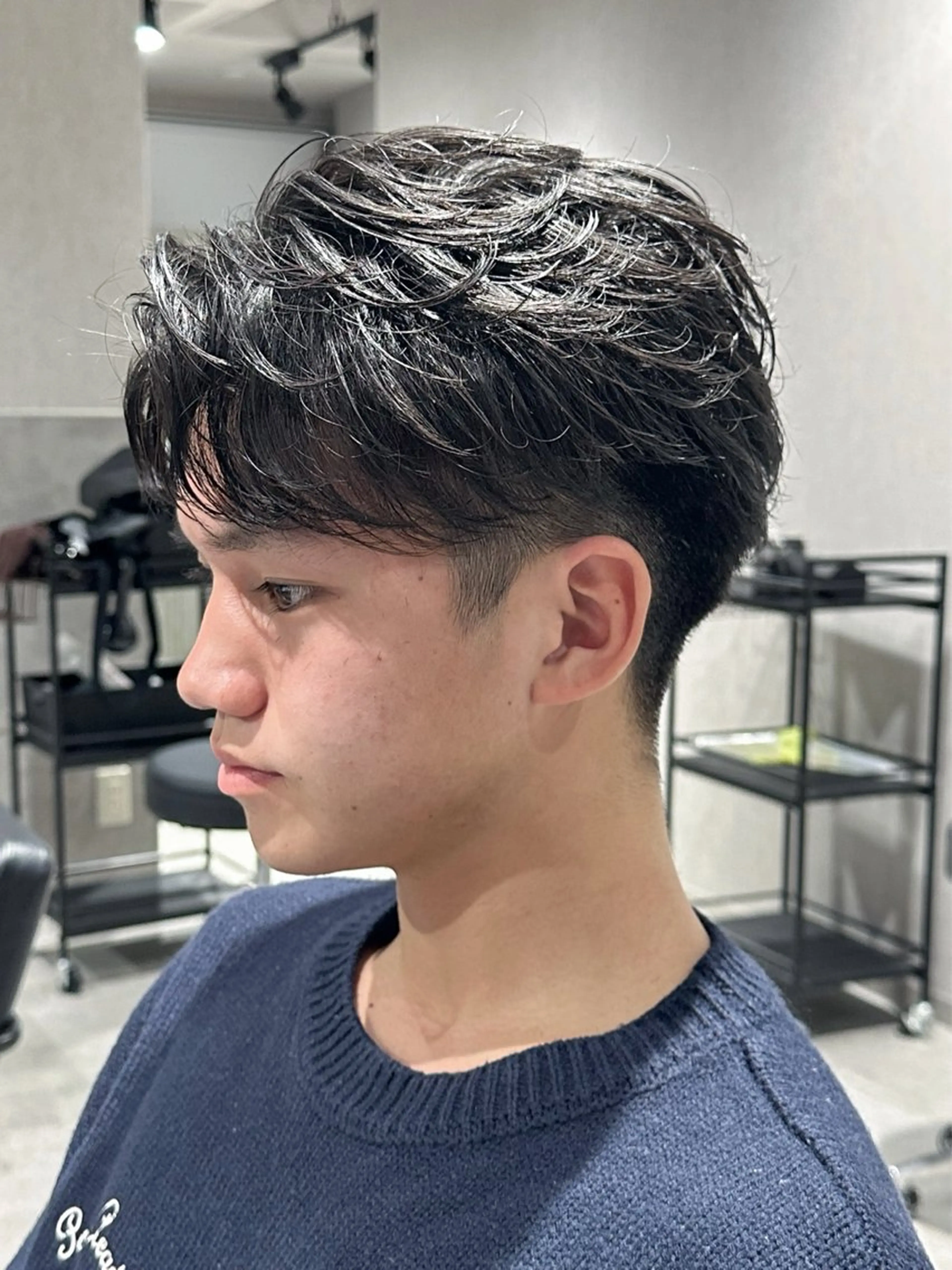 ショート パーマ メンズ フェザーパーマ メンズパーマ ショートヘア カット パーマ トリートメント フェザーパーマ職人 🪶ryosukeのヘアスタイル