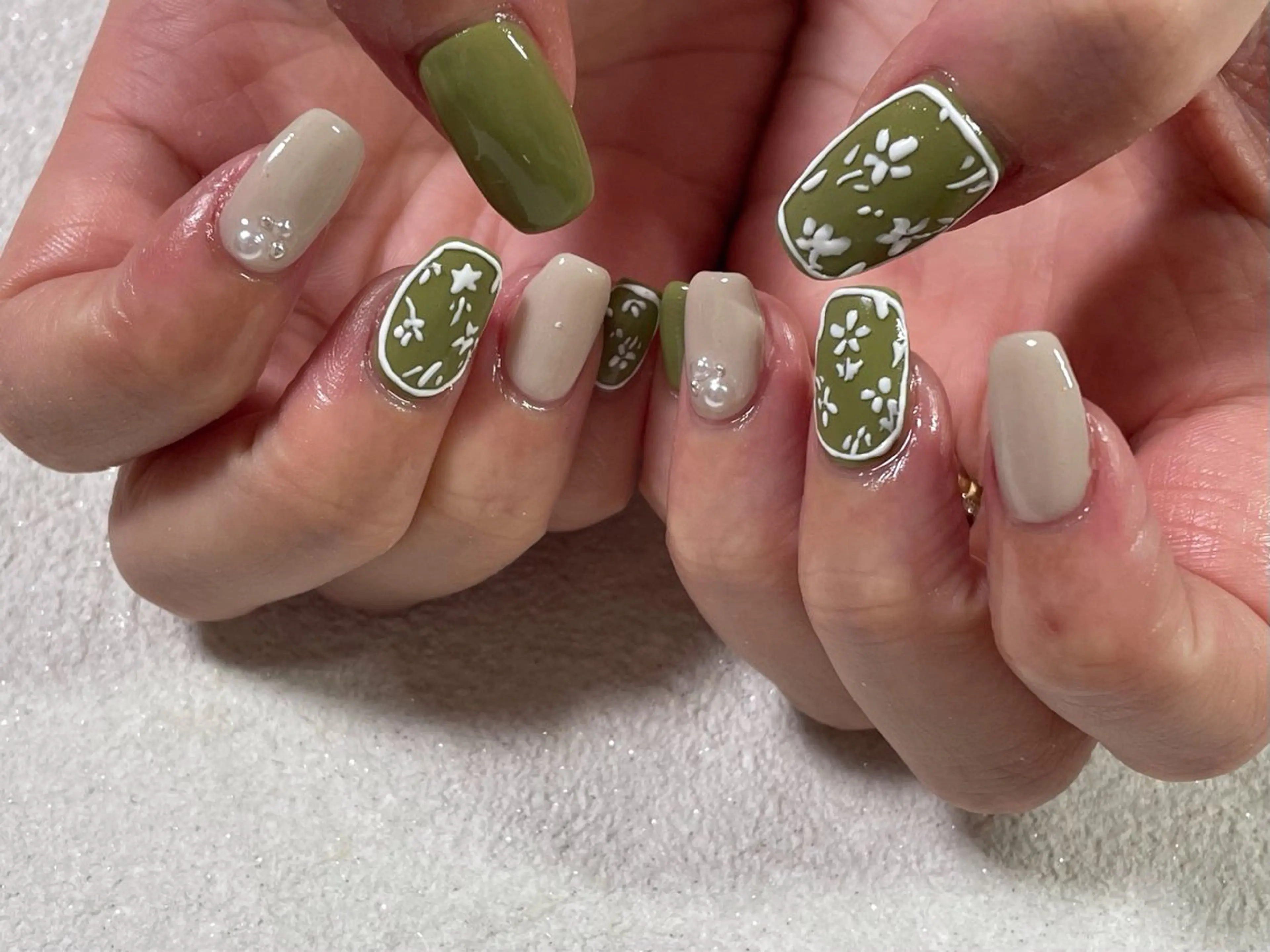 ネイル オーロラネイル フットネイル フレンチネイル ジェルネイル 韓国ネイル ハンドネイル kiki nail 二子玉川のネイルデザイン