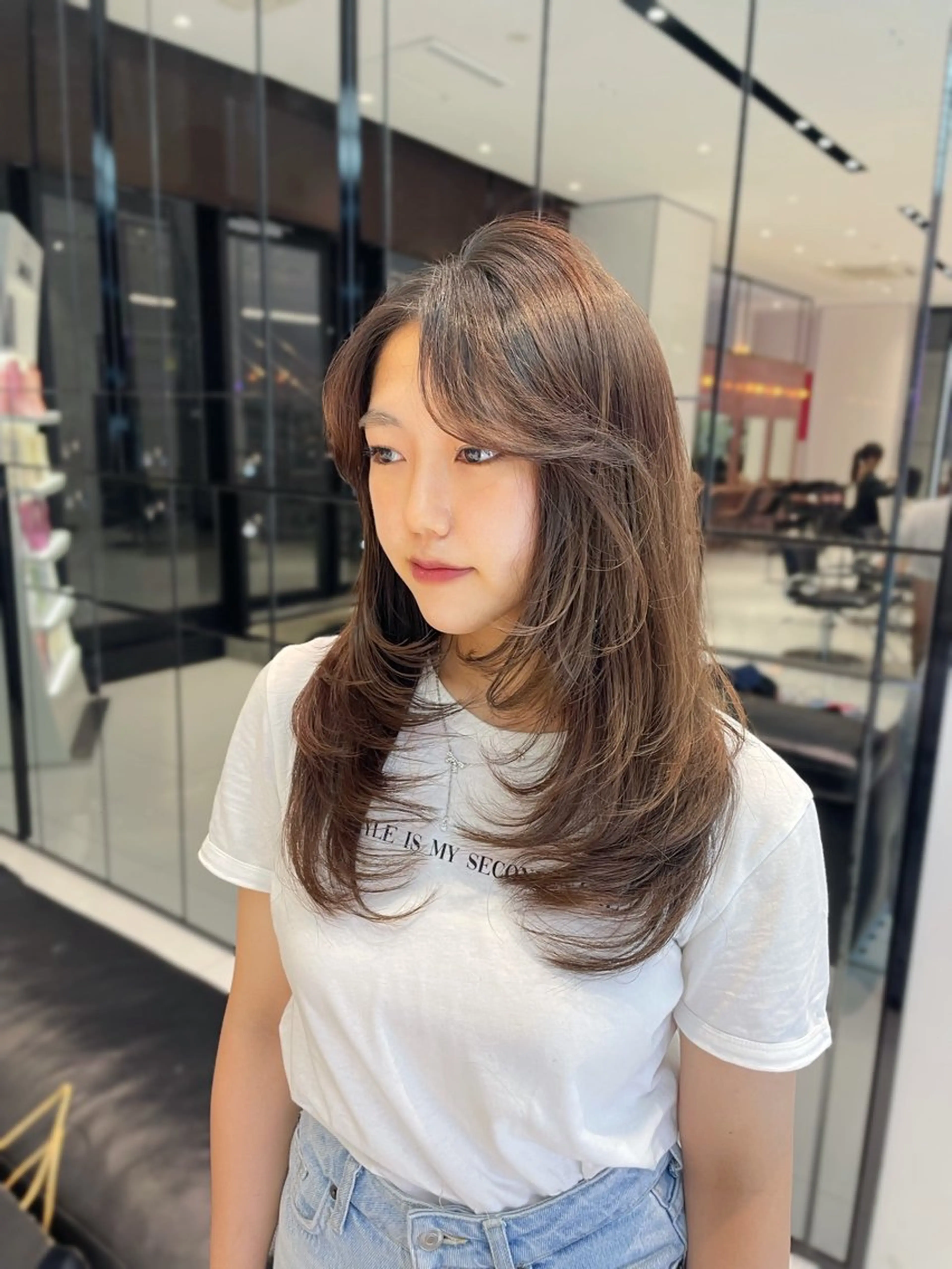 ロング レイヤーカット 似合わせカット カット keen 吉祥寺所属・【韓国❤️海外ヘア】 AYAKAのヘアスタイル