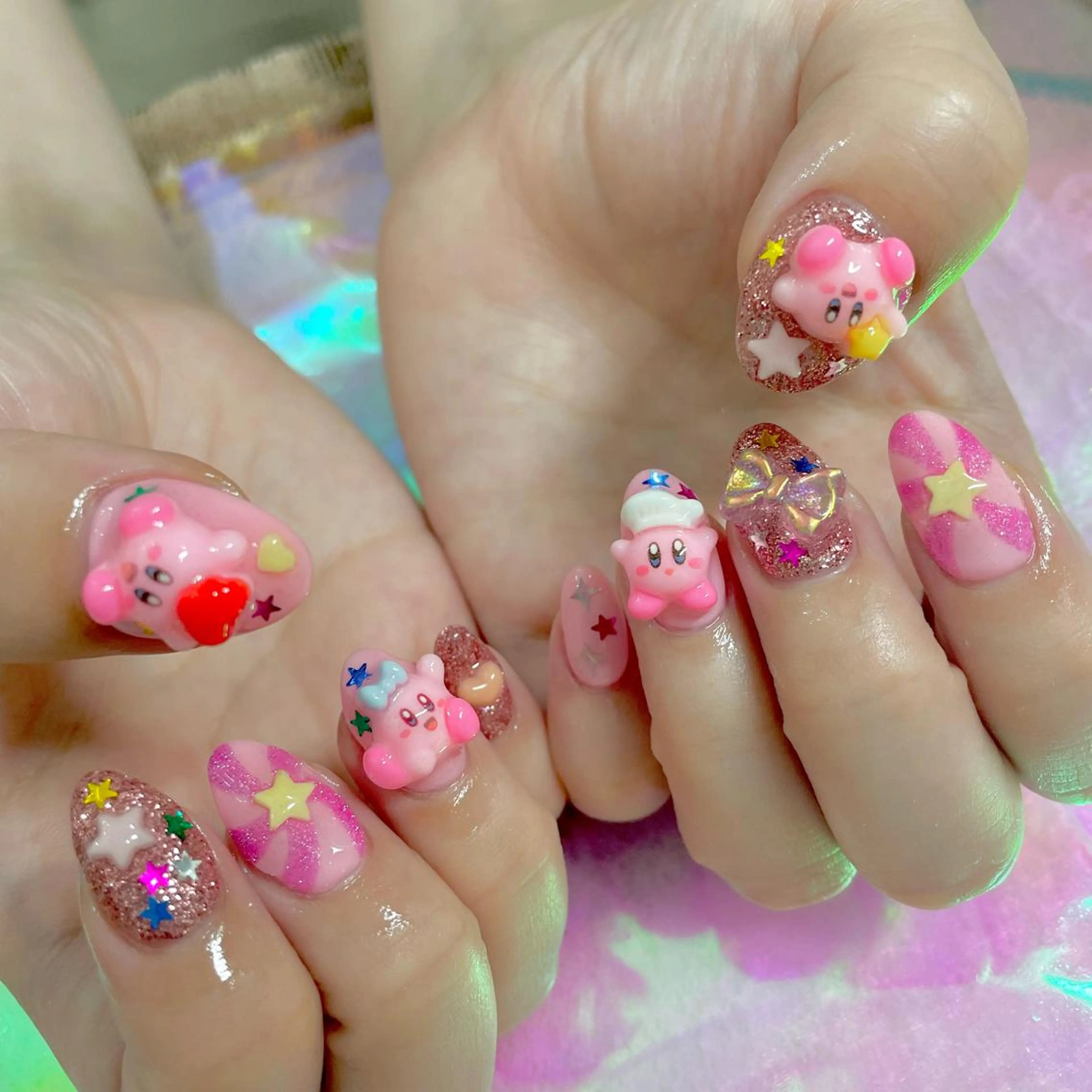 ネイル アートネイル オーロラネイル ジェルネイル 持ち込み ニュアンスネイル J terrace Nailのネイルデザイン