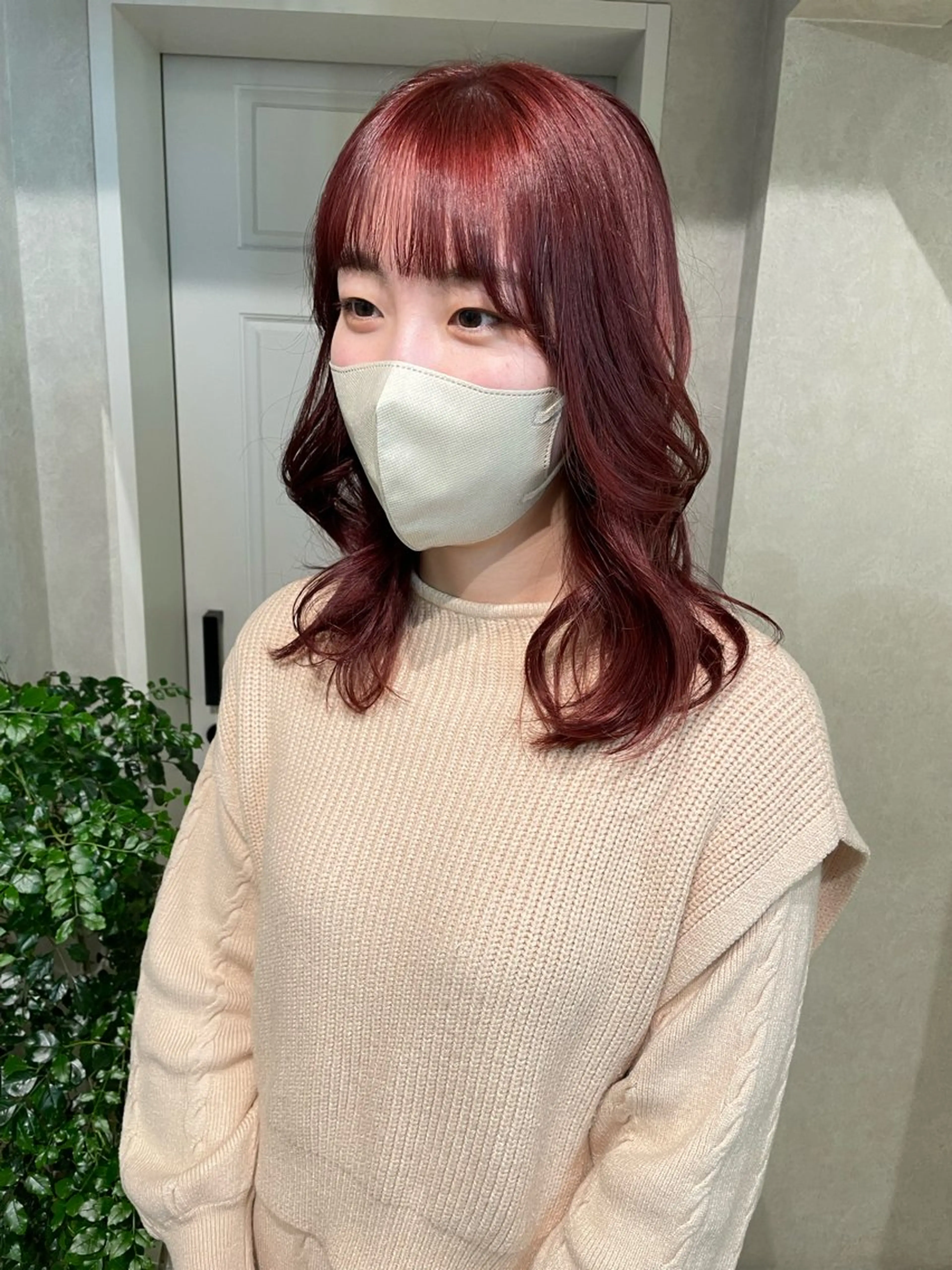 セミロング カラー ブリーチ ブラウンカラー ケアブリーチ ラベンダーカラー ピンクカラー ヘアカラー ナチュラル透明感🌱 小山美樹子のヘアスタイル