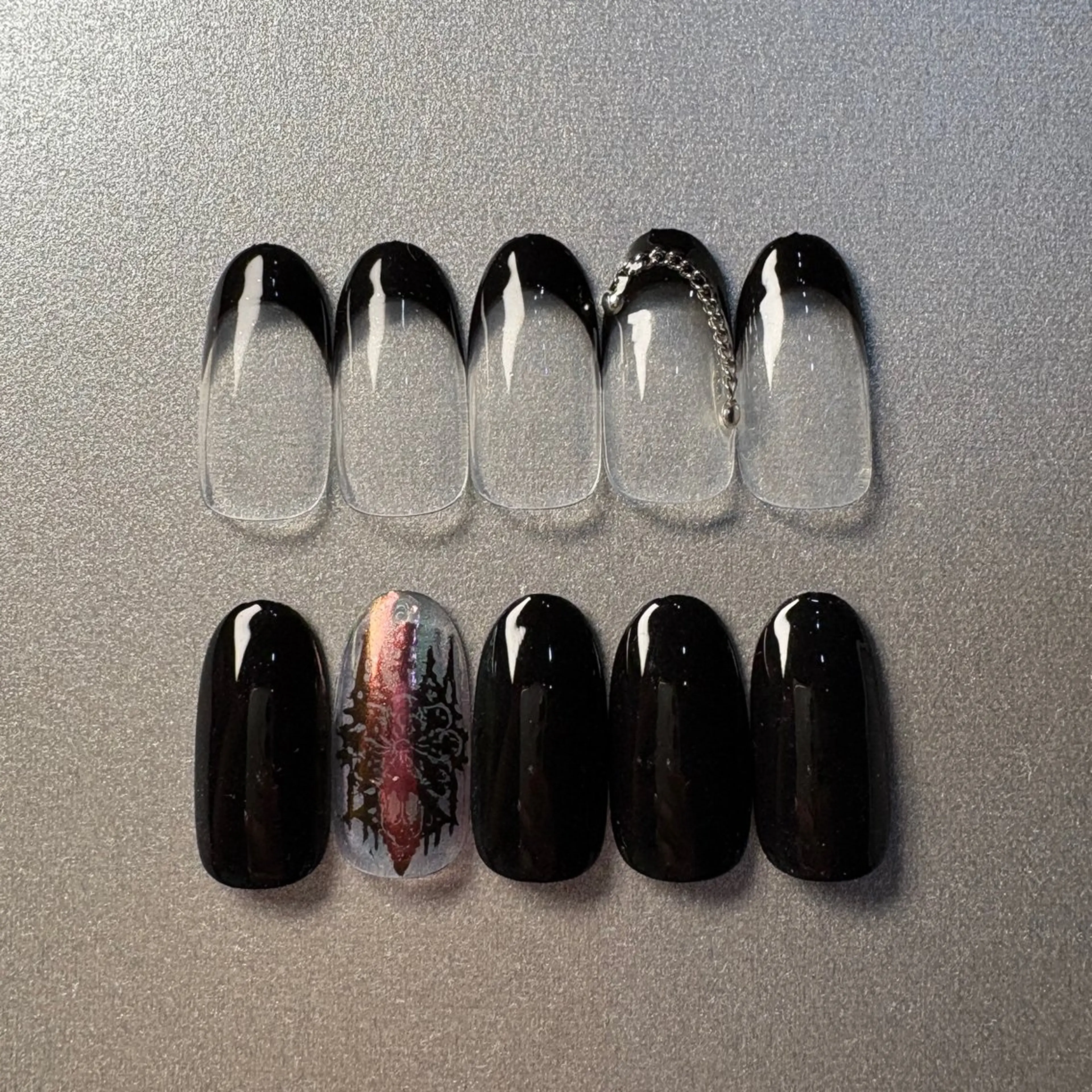 ネイル ブルー フレンチネイル ゴールド ミラーネイル ワンカラーネイル うえぽん 🌟のネイルデザイン