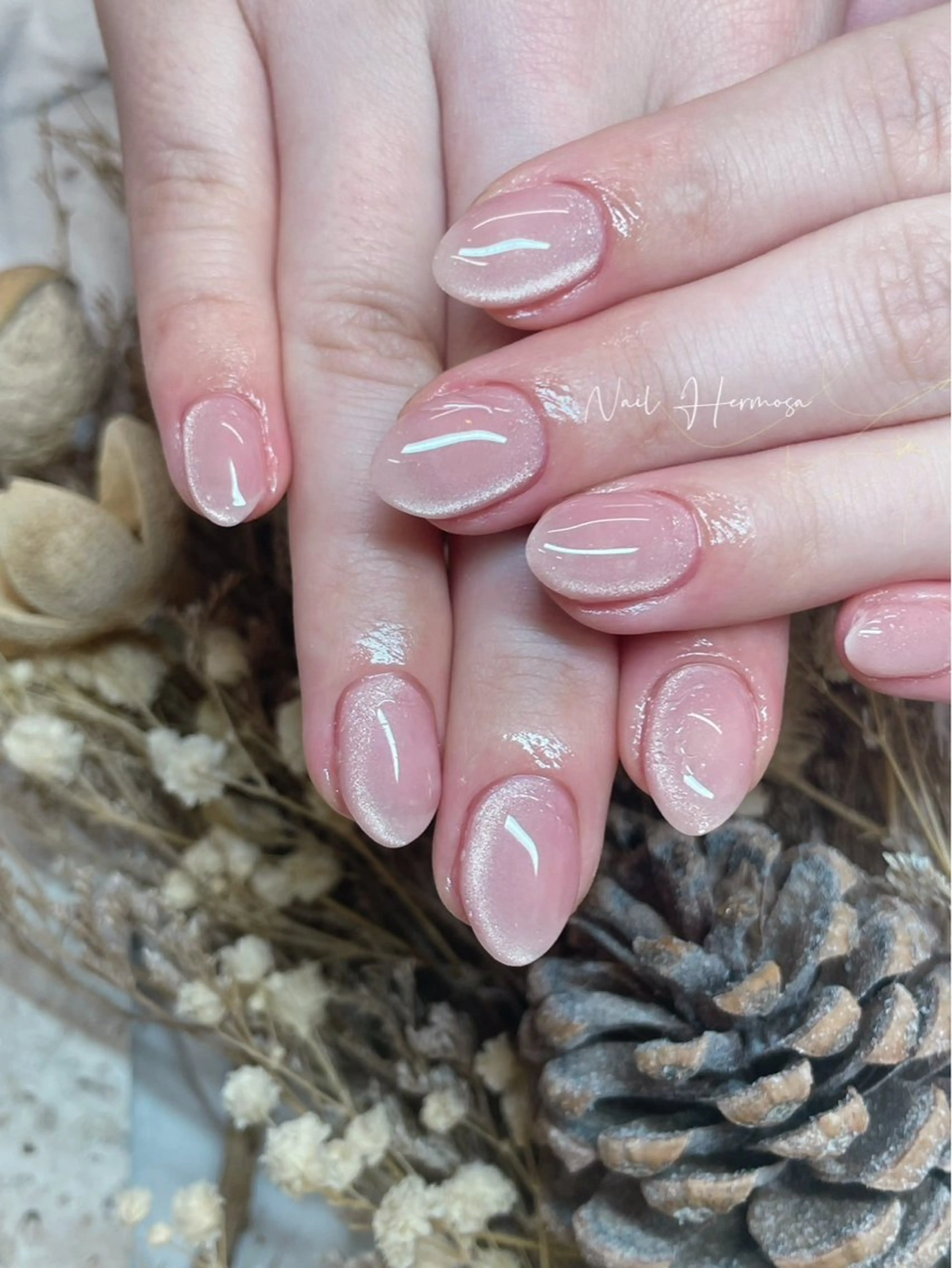 ネイル 長さ出し フラッシュネイル フットネイル ジェルネイル マグネットネイル ハンドネイル エルモサ YURIKAのネイルデザイン