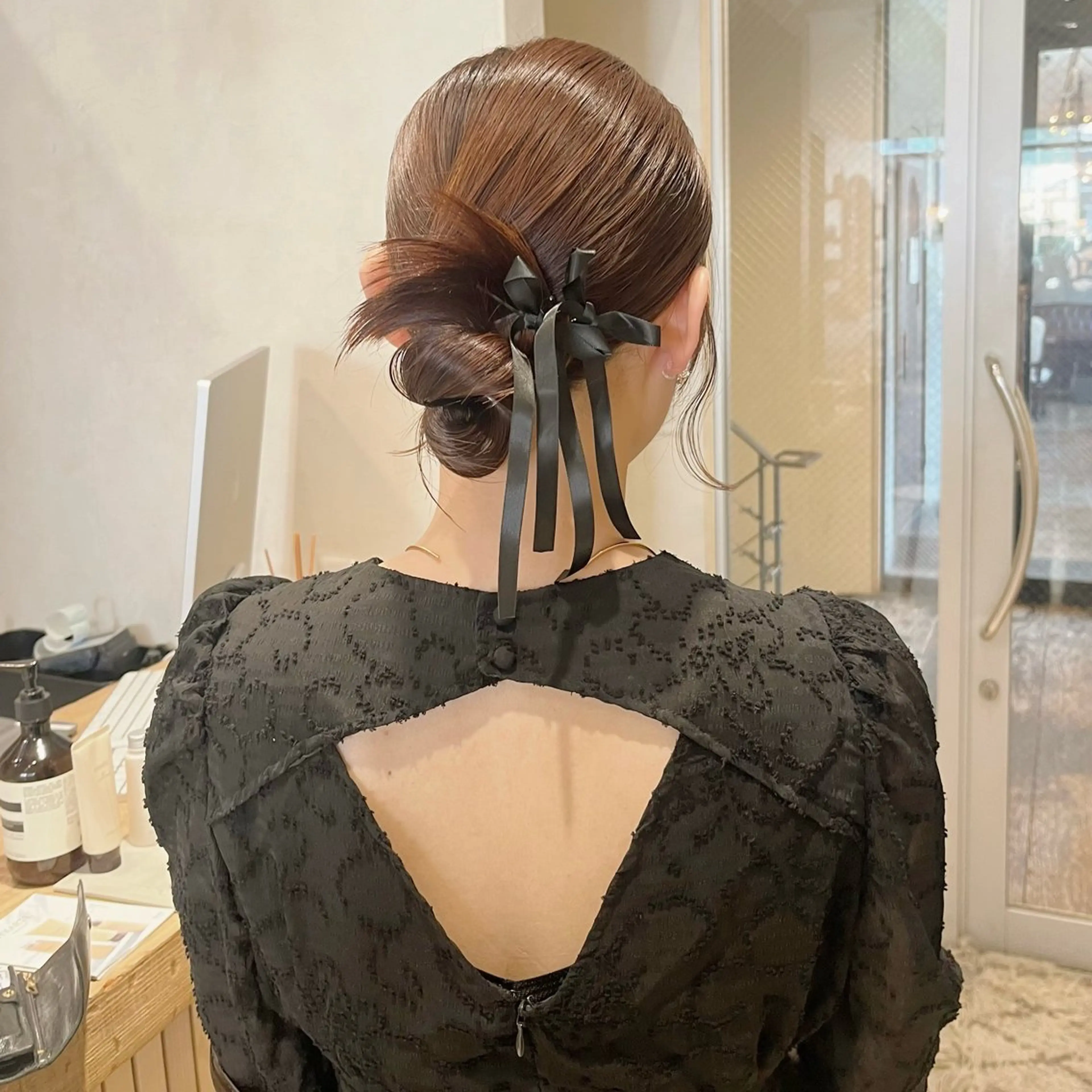 ミディアム ヘアアレンジ 韓国風ヘア SiLO yuri andoのヘアスタイル