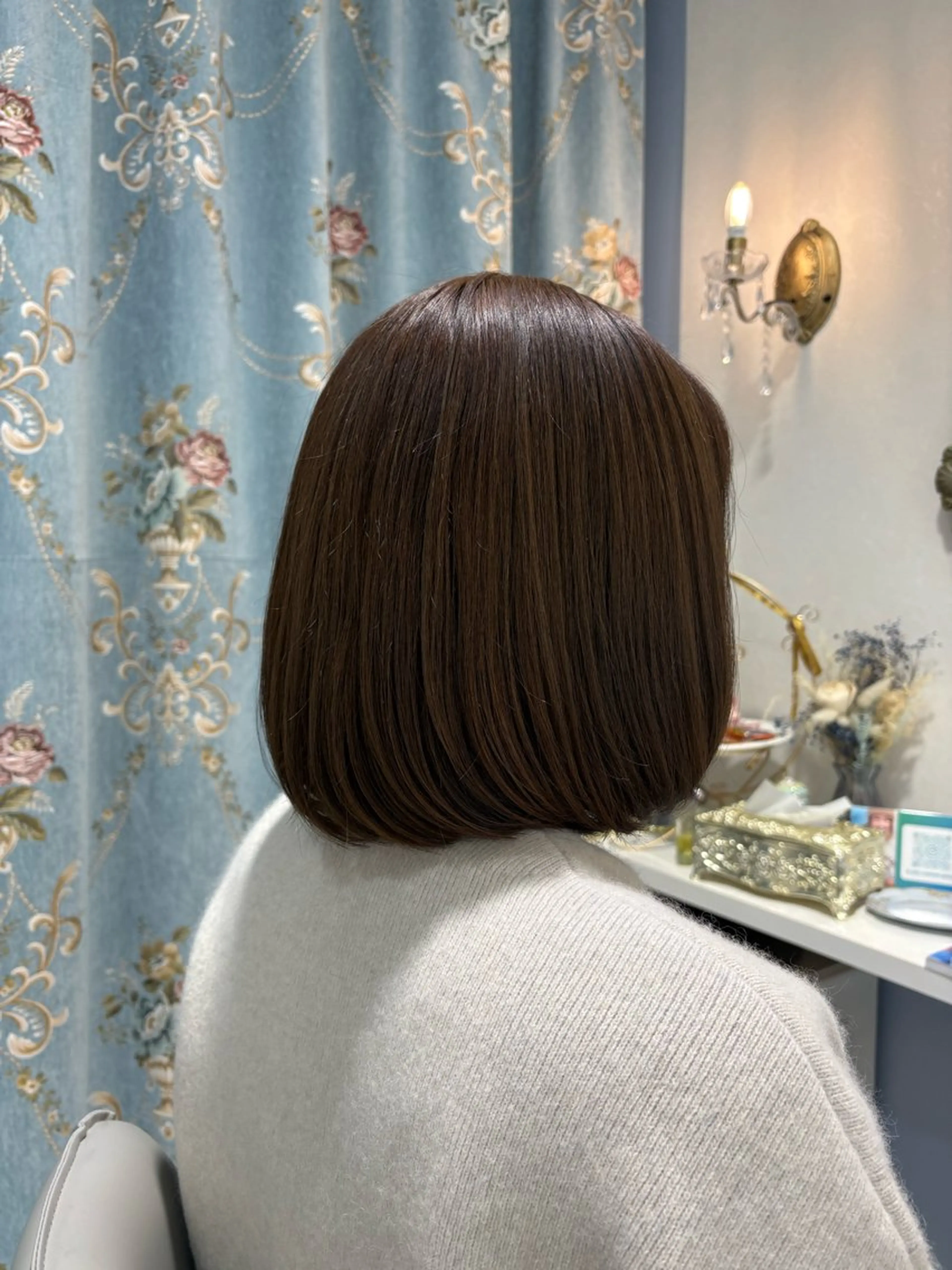 ミディアム カラー アッシュ ブラウンカラー 透明感カラー ルミア所属・MASUMI／ 川西能勢口LUMIAのヘアスタイル