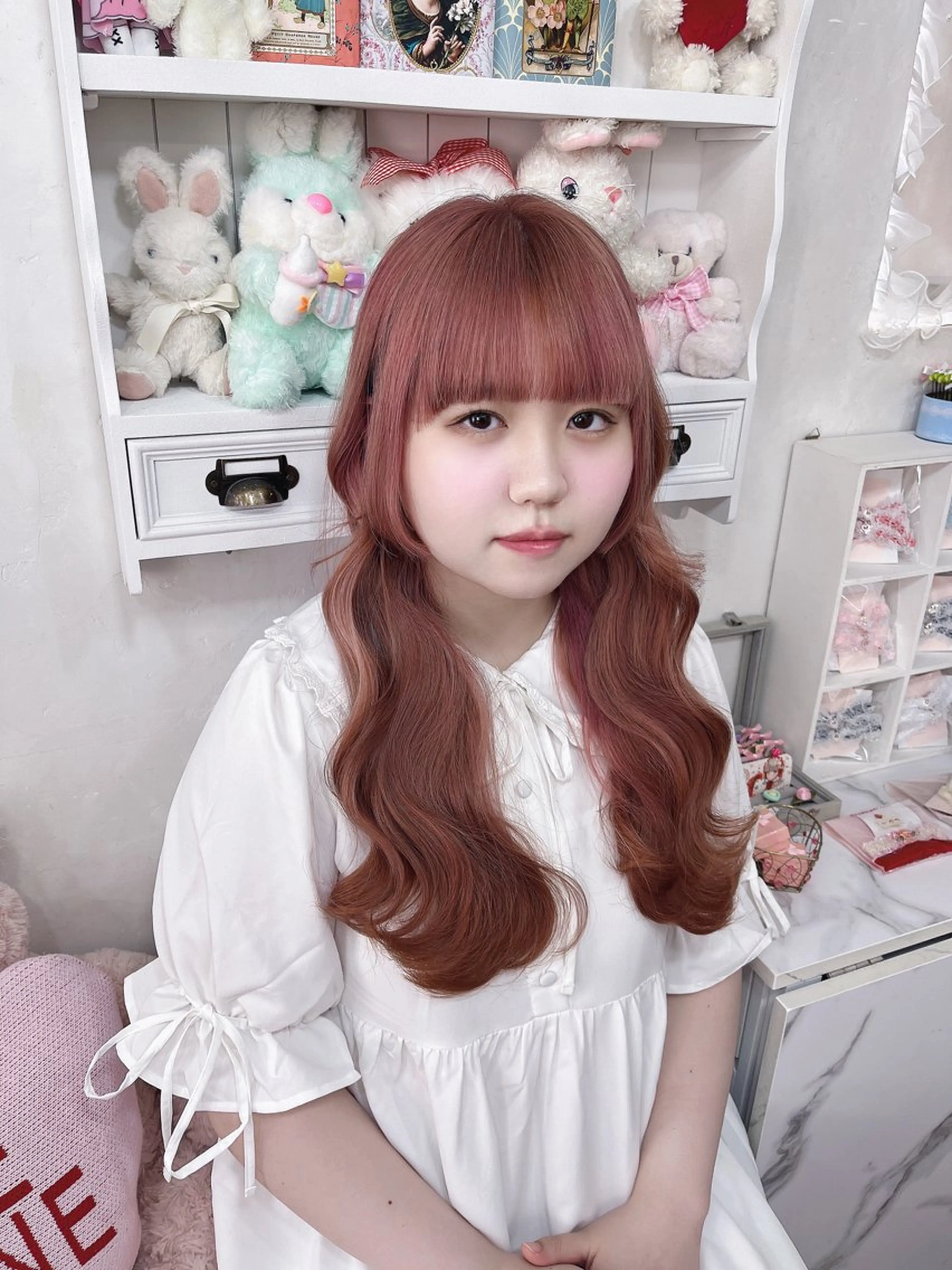 ロング カット ヘアカラー トリートメント ハイトーン/アレンジ かなで⊹ ࣪ ˖⟡のヘアスタイル