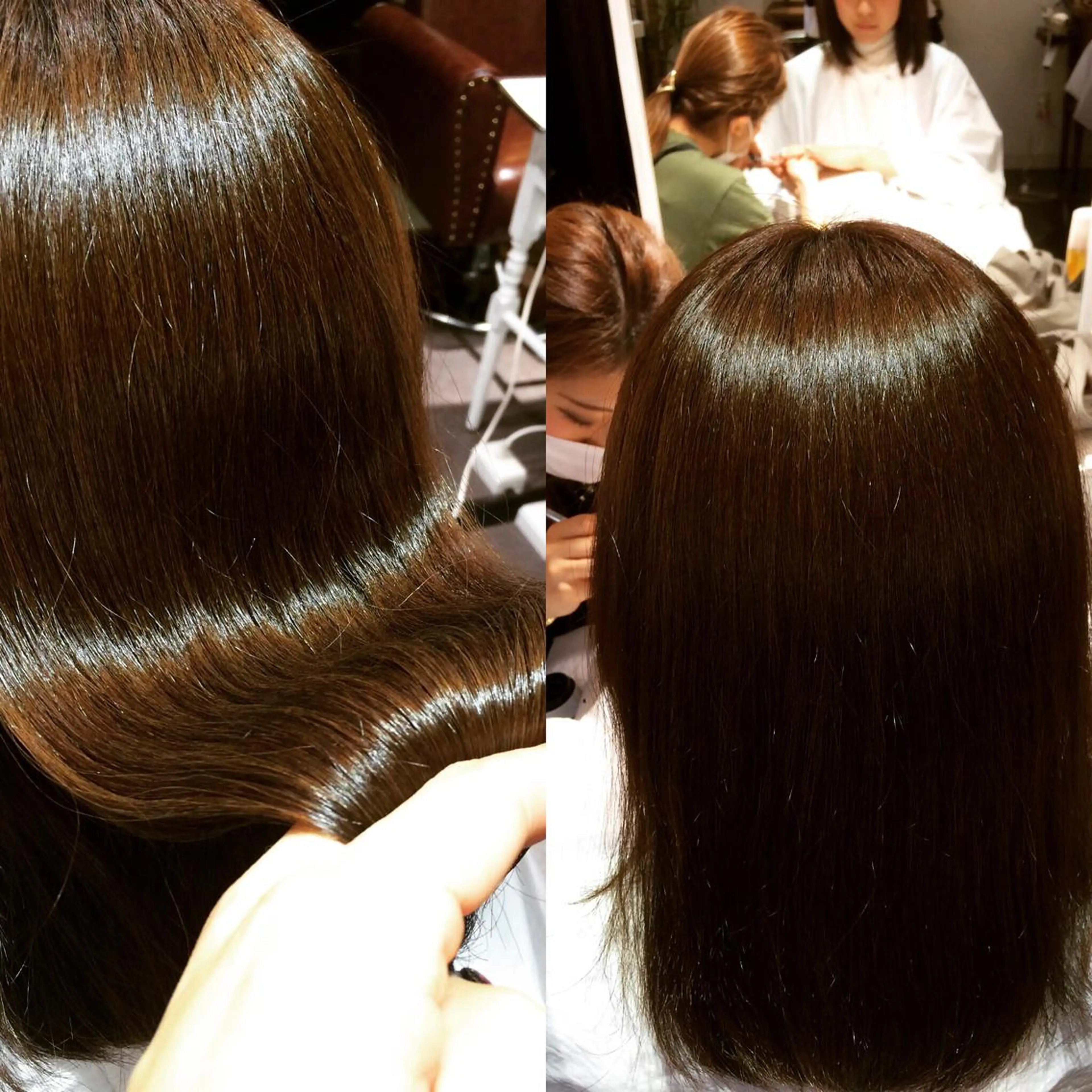 ミディアム セミロング ロング カラー CHAINON 近鉄奈良店のヘアスタイル