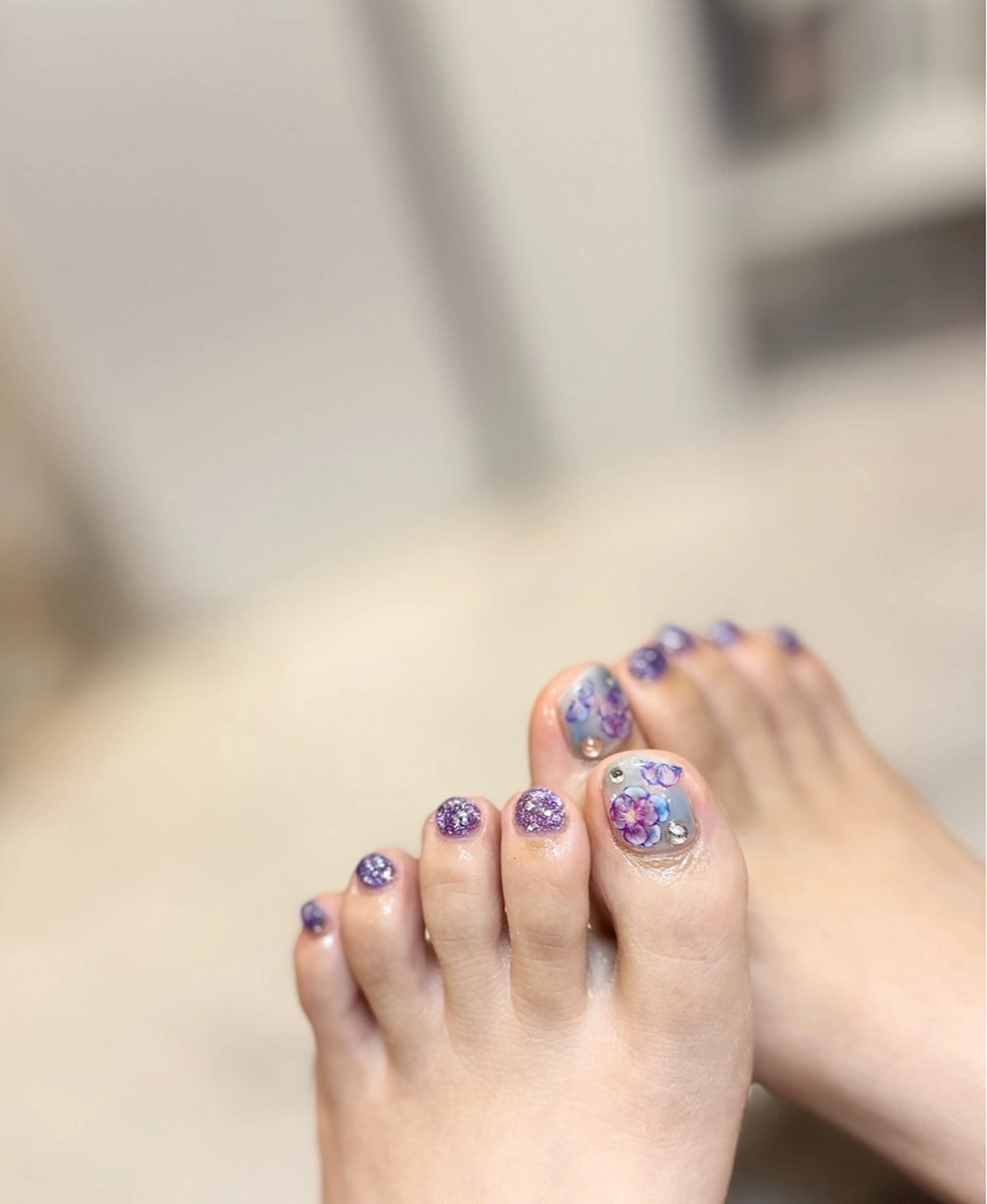 ネイル フットネイル ジェルネイル ラメ(グリッター) メンズネイル フットネイル マイムネイル所属・MIMnail メンズネイリストのネイルデザイン