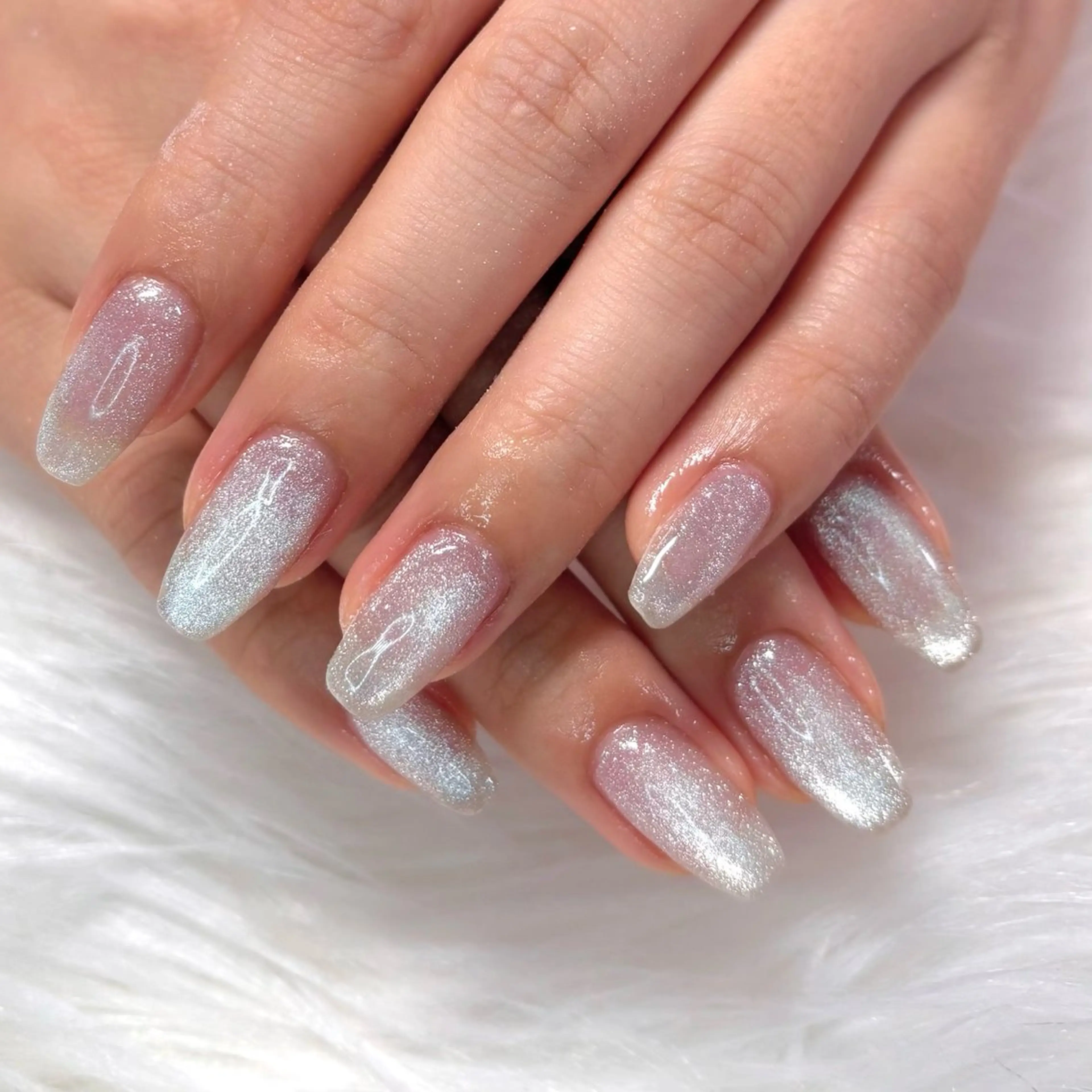 ネイル マグネットネイル シルバー ハンドネイル Noix nailのネイルデザイン