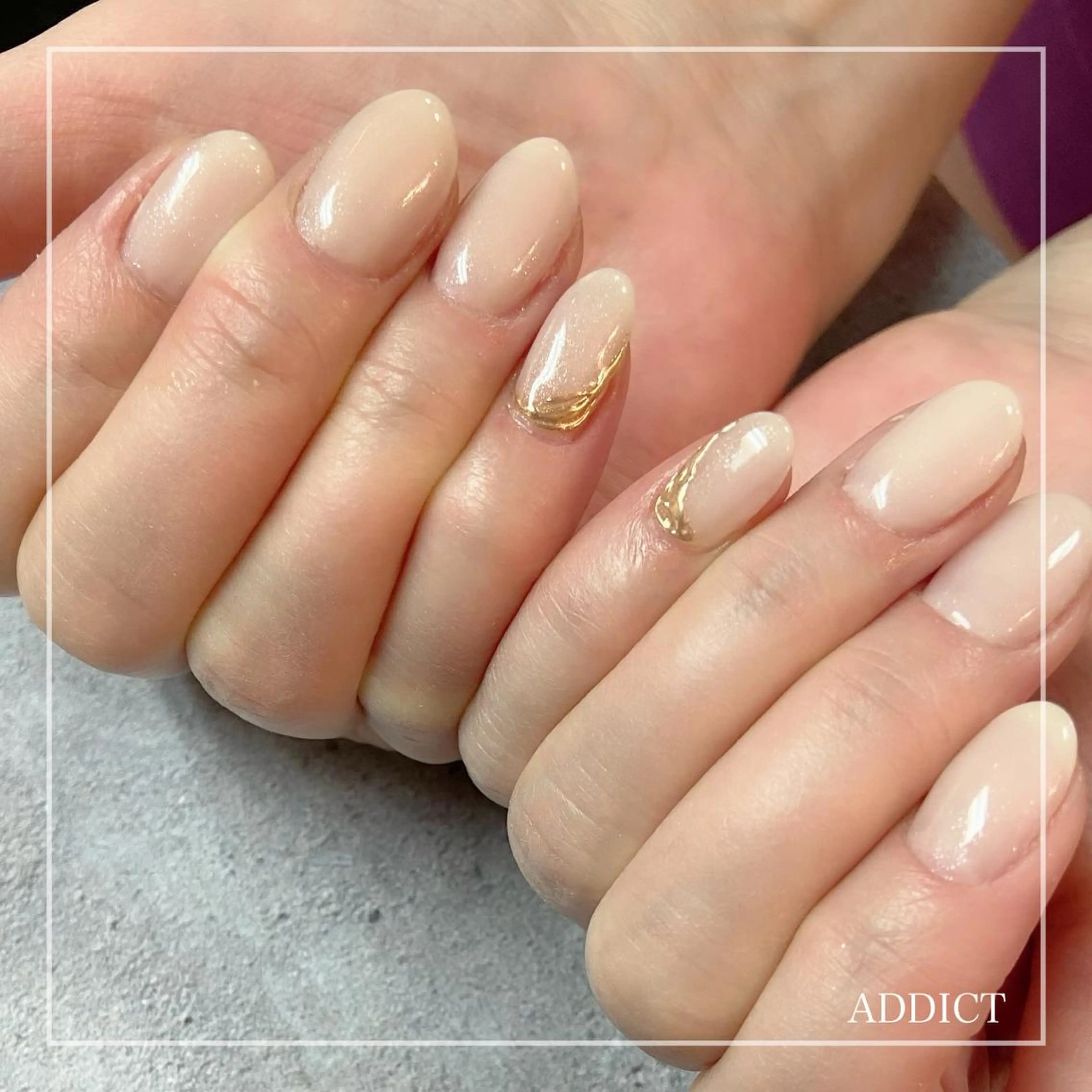 ネイル アートネイル ワンカラーネイル ADDICT アディクトのマツエク・マツパデザイン