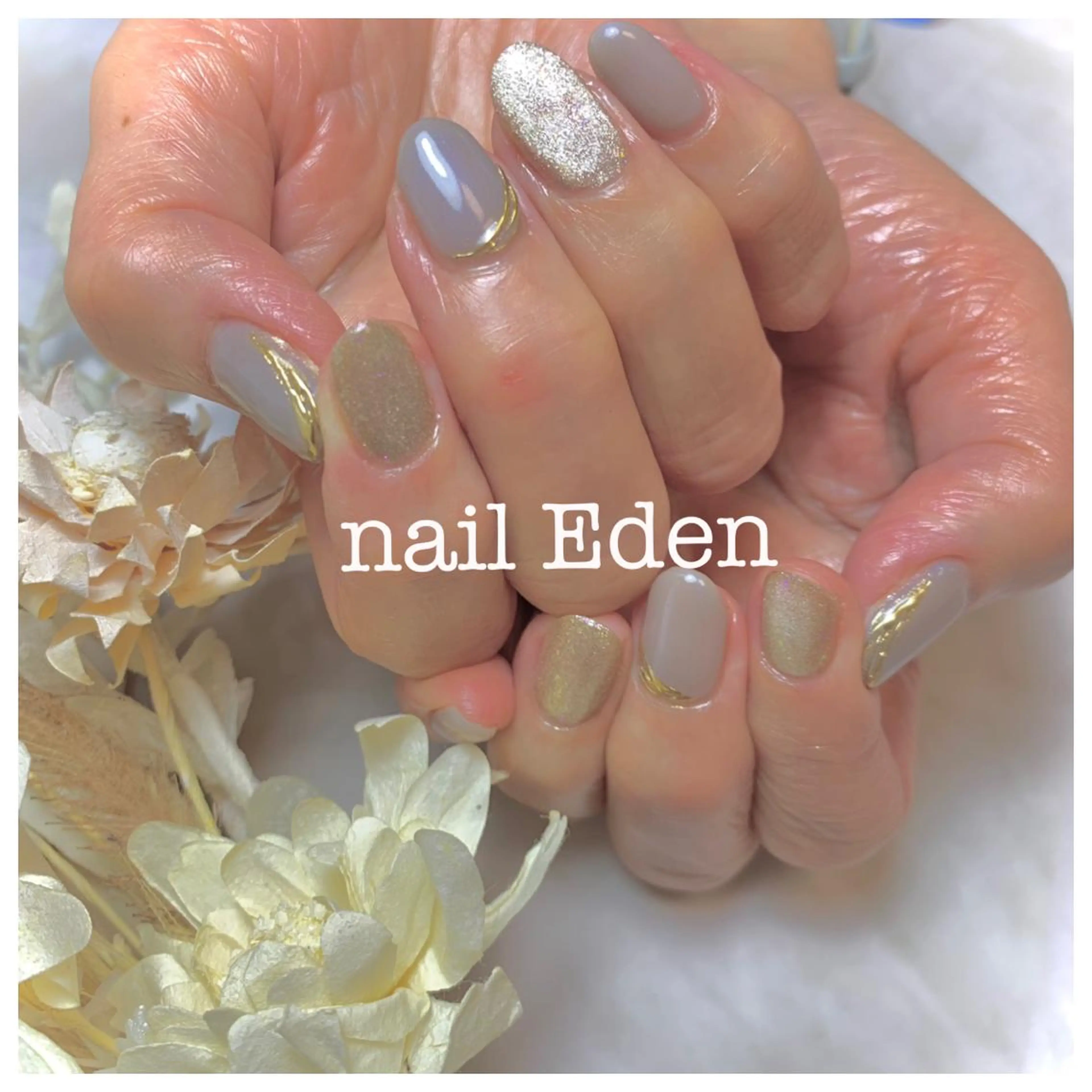 ネイル ブルー ニュアンスネイル ハンドネイル Eden　private nail saron所属・Eden ♾️のネイルデザイン