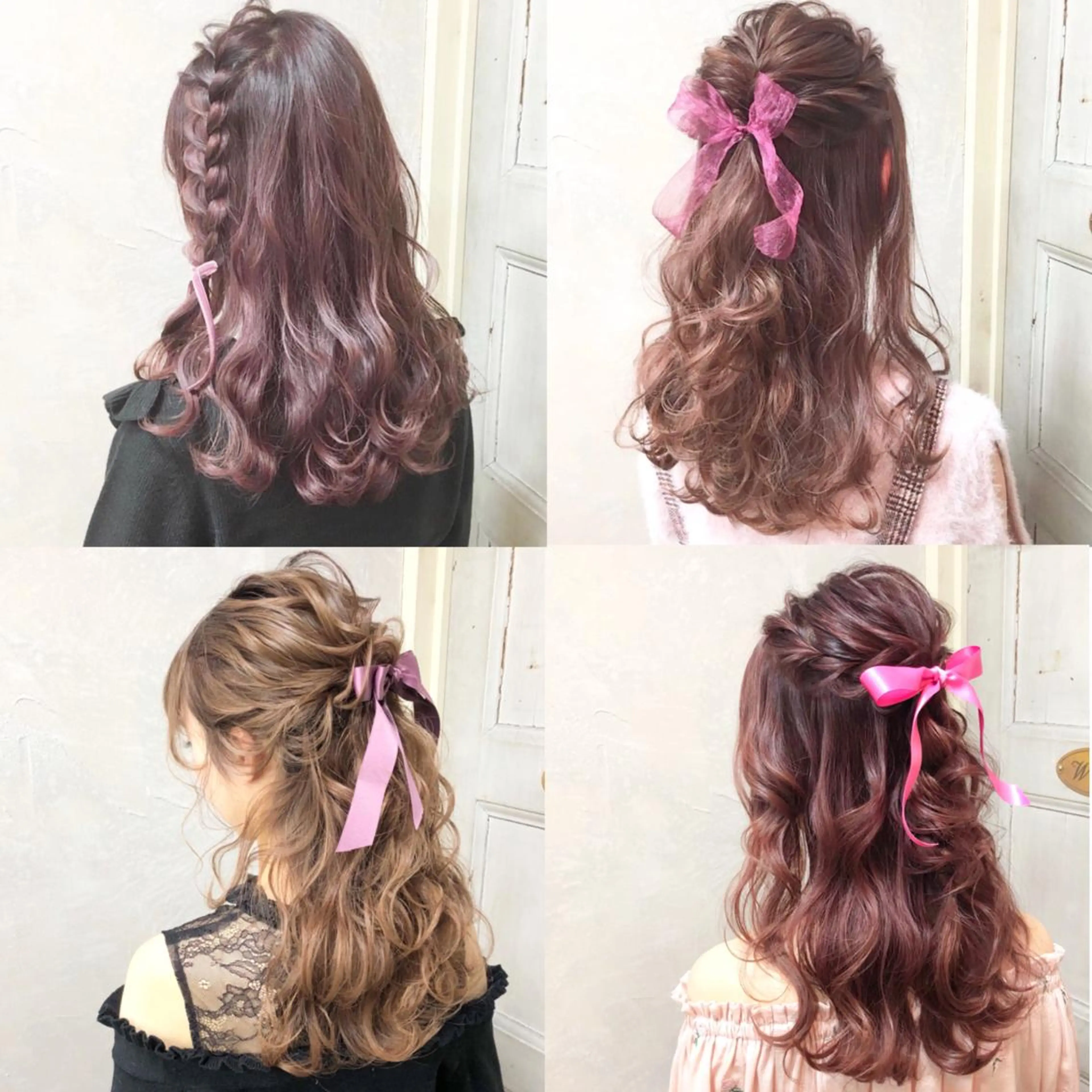 ロング カラー ヘアアレンジ ハーフアップ autre所属・大久保 ひでなりのヘアスタイル