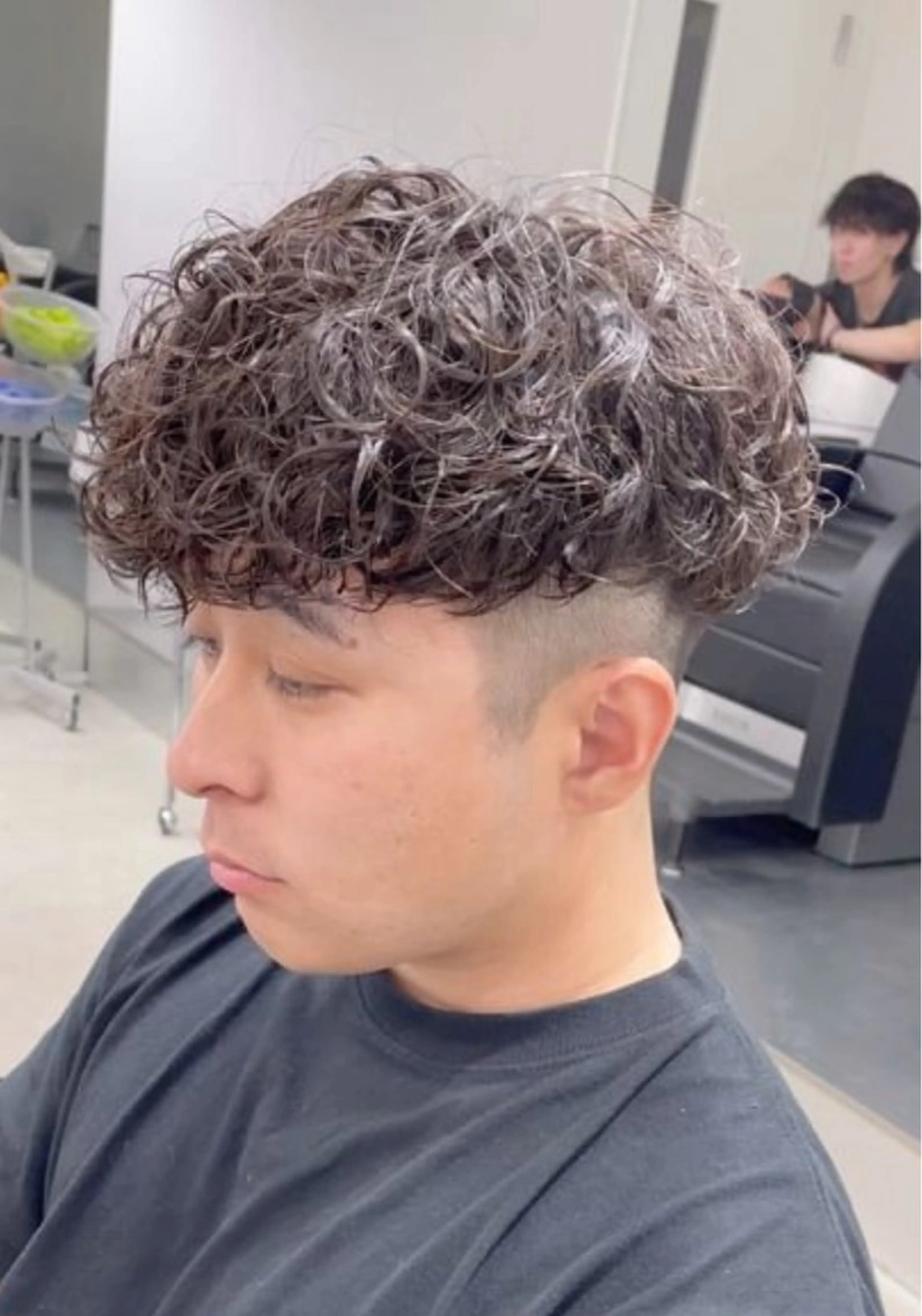 ショート カラー パーマ メンズ キッズ メンズパーマ 栄💗メンズパーマ｜ ハイトーン｜haruのヘアスタイル