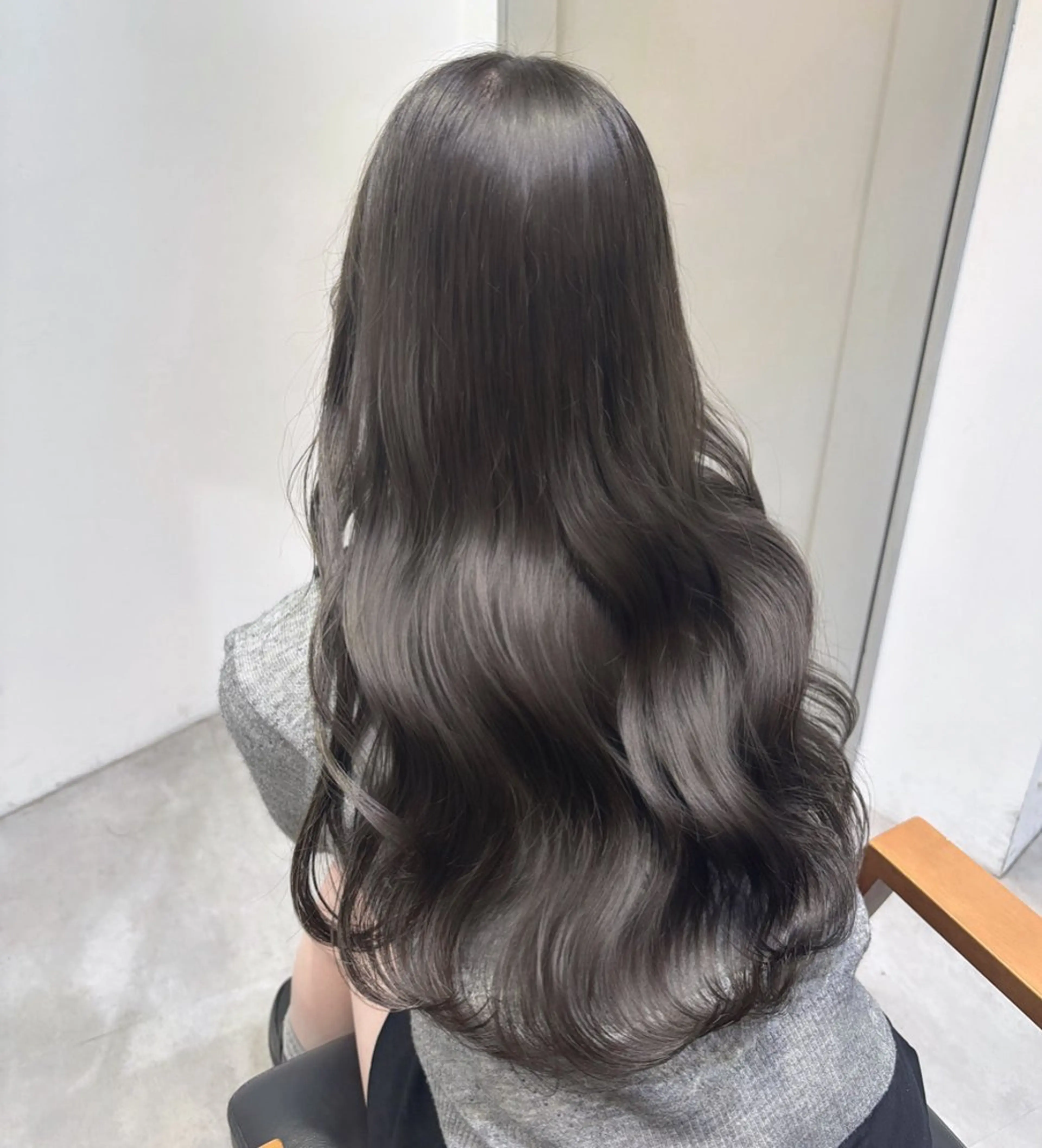 ロング カラー グレージュ オリーブグレージュ オリーブグレー ‎Lby home 🪽mikuのヘアスタイル