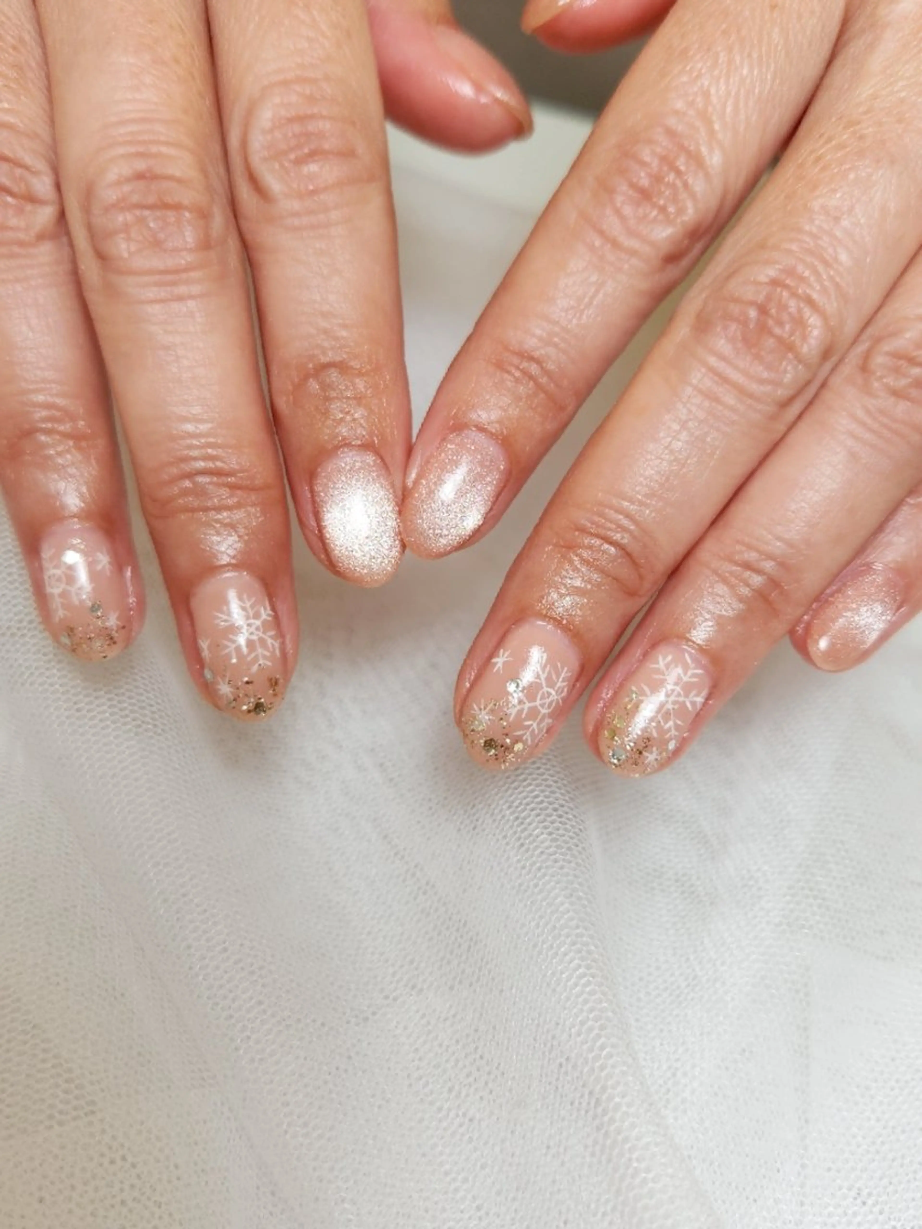 ネイル ジェルネイル キラキラネイル 韓国ネイル マグネットネイル ピンク Nailroom3  古屋明美のネイルデザイン