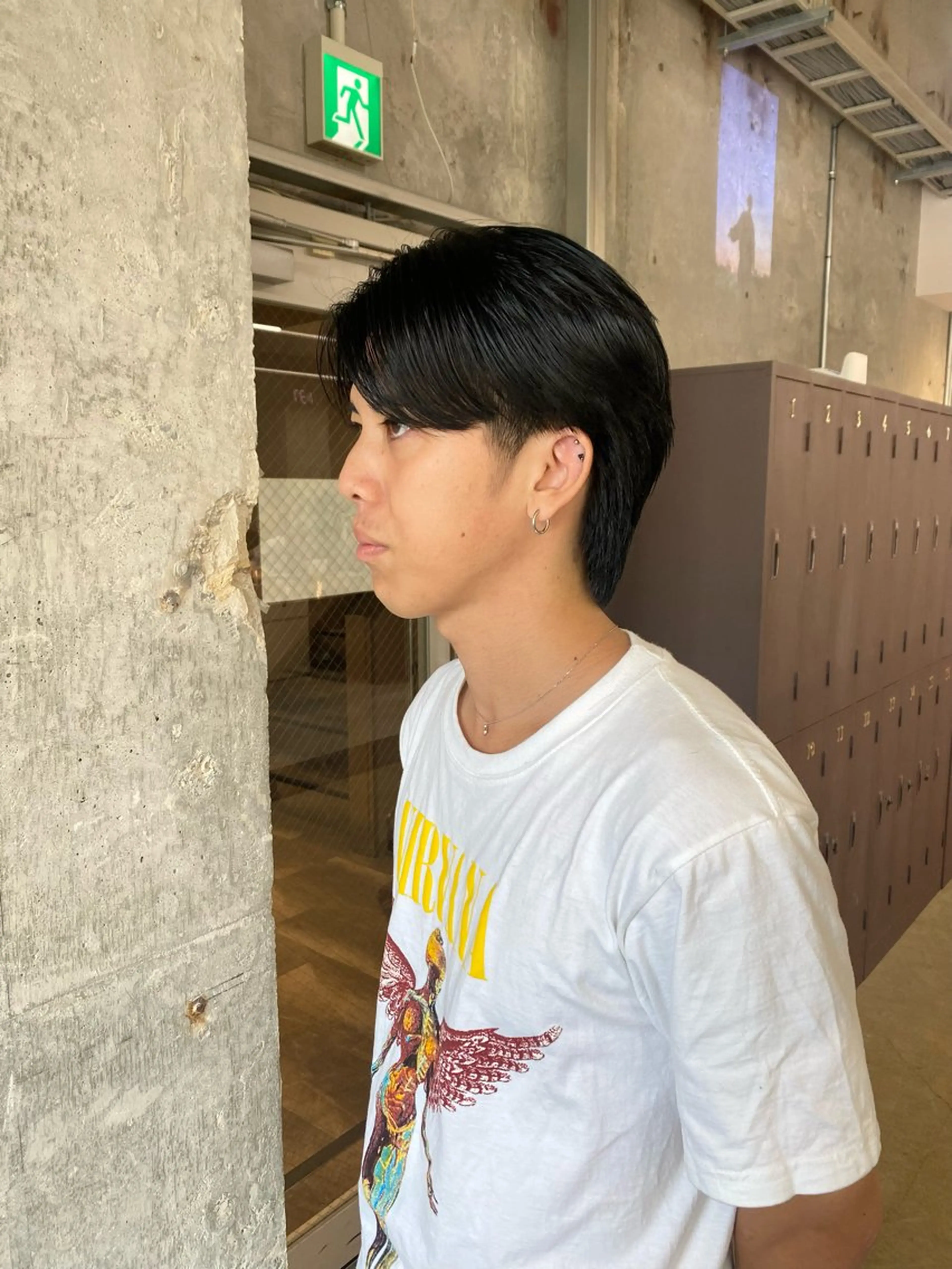 メンズ ヘアカラー トリートメント 暖色カラー/オリーブ /ミニボブ/白柳美空のヘアスタイル