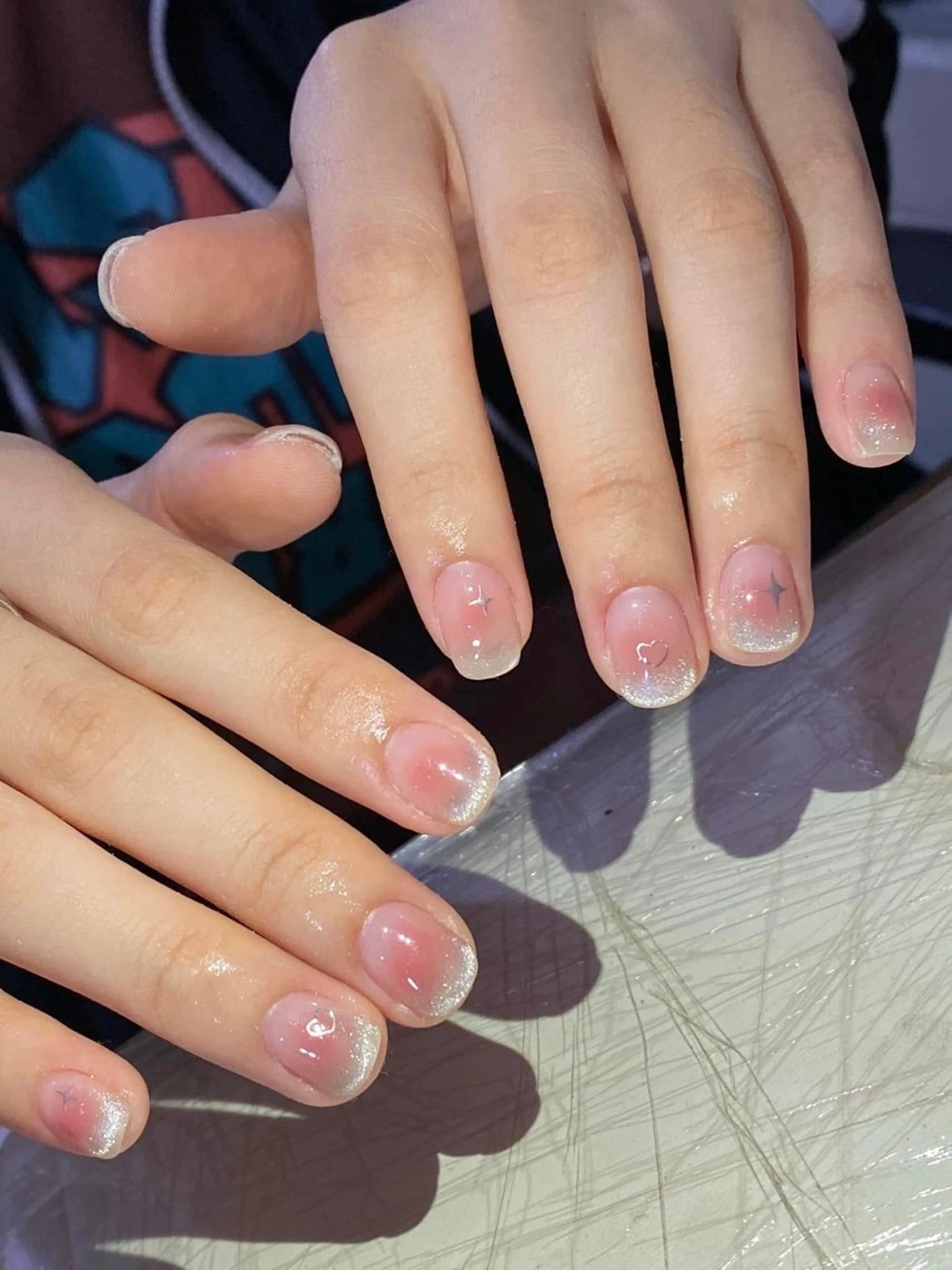 [Hand nail ]🌸「チップ長さだしフィルイン＋500円」チエックマグネット🌸の写真