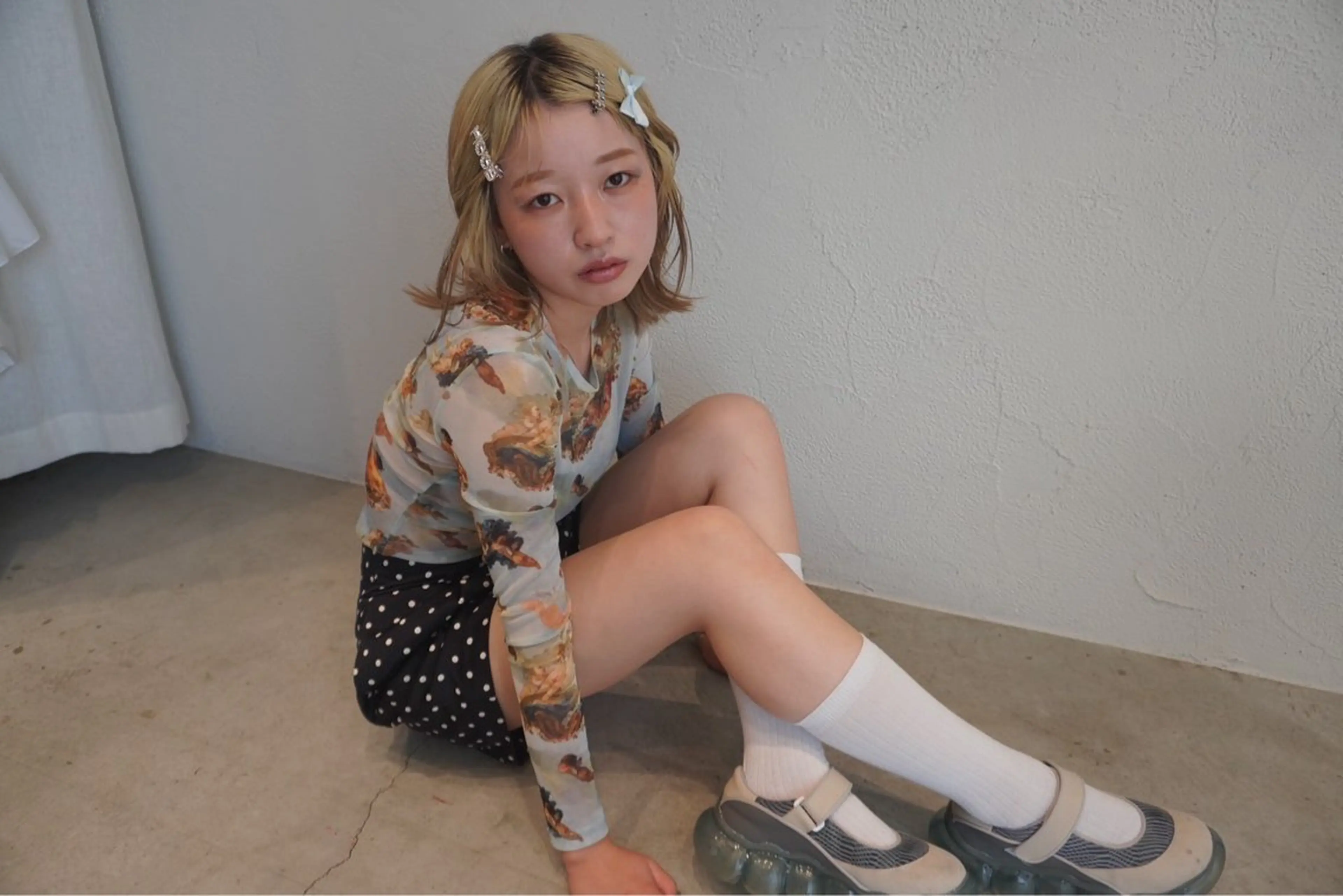 さら/暖色/メンズ/ /デザインカラーのヘアスタイル